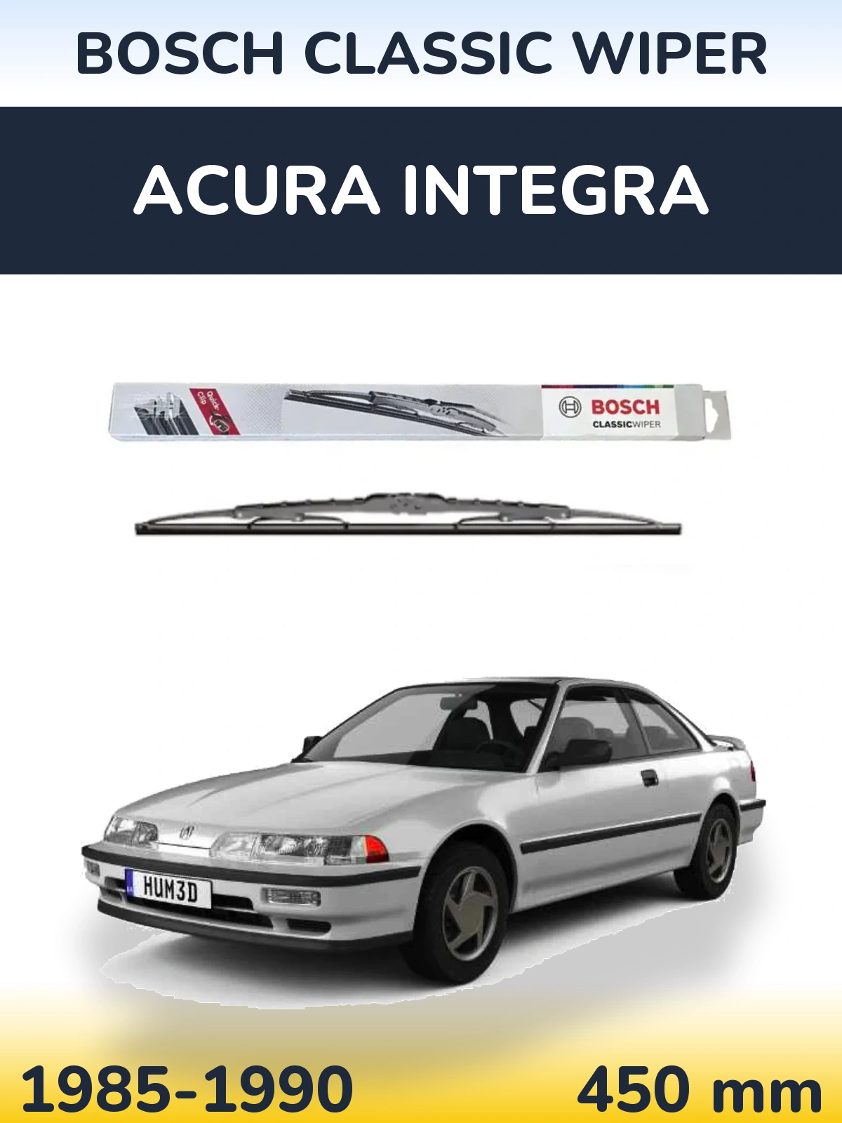 Задний дворник BOSCH Classic Wiper 450 мм для Acura Integra 1985-1990