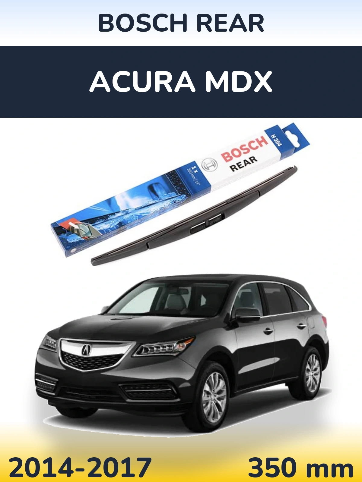 Задний дворник BOSCH Rear 350 мм для Acura MDX 2014-2017