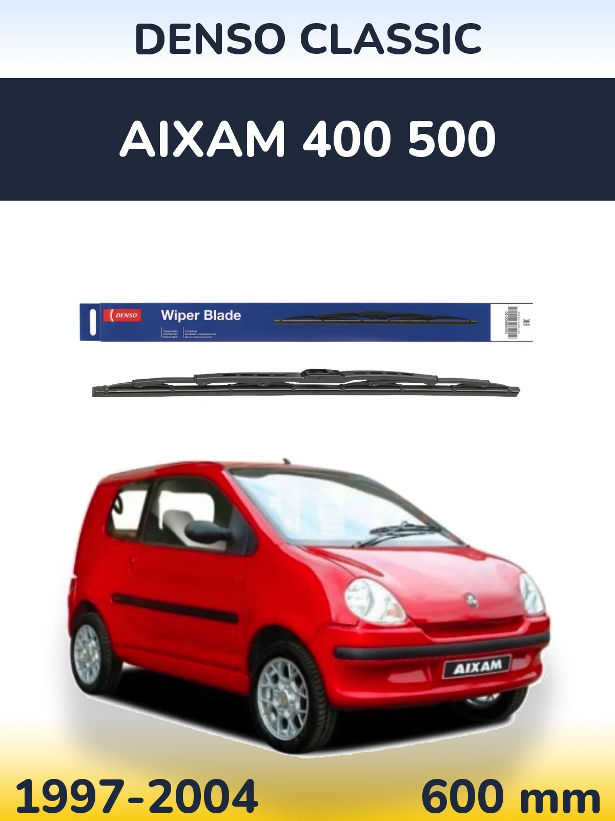 Передний дворник Denso Classic 600 мм для Aixam 400 500 1997-2004
