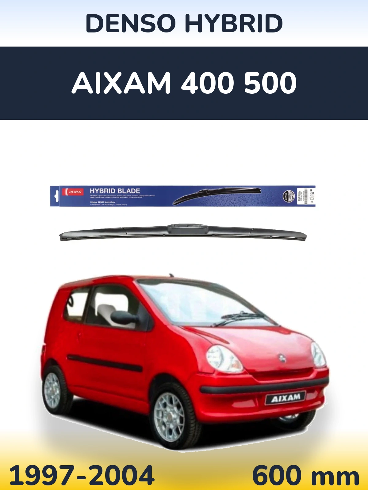Передний дворник Denso Hybrid 600 мм для Aixam 400 500 1997-2004