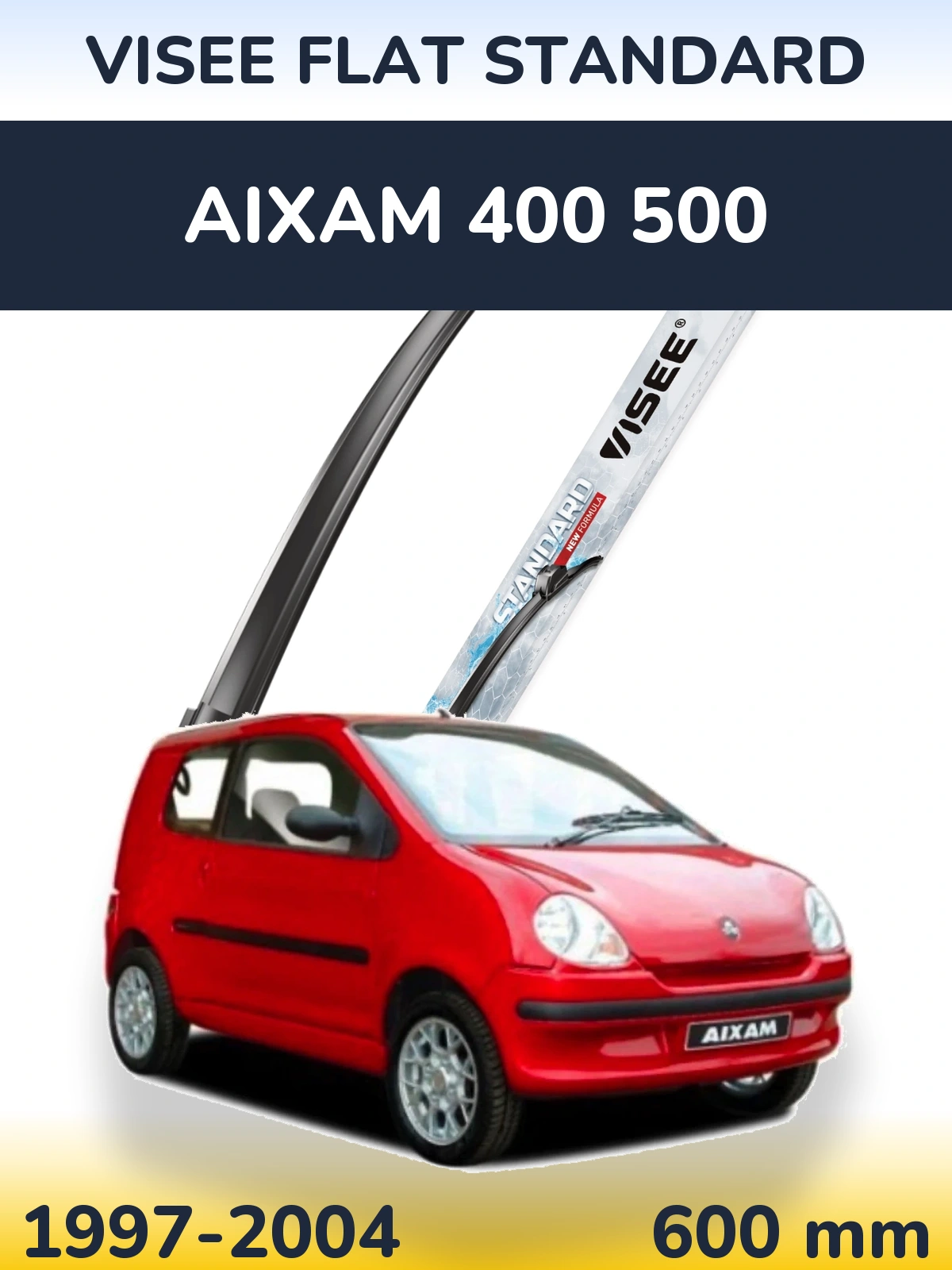 Передня щітка VISEE FLAT STANDARD 600 мм для Aixam 400 500 1997-2004