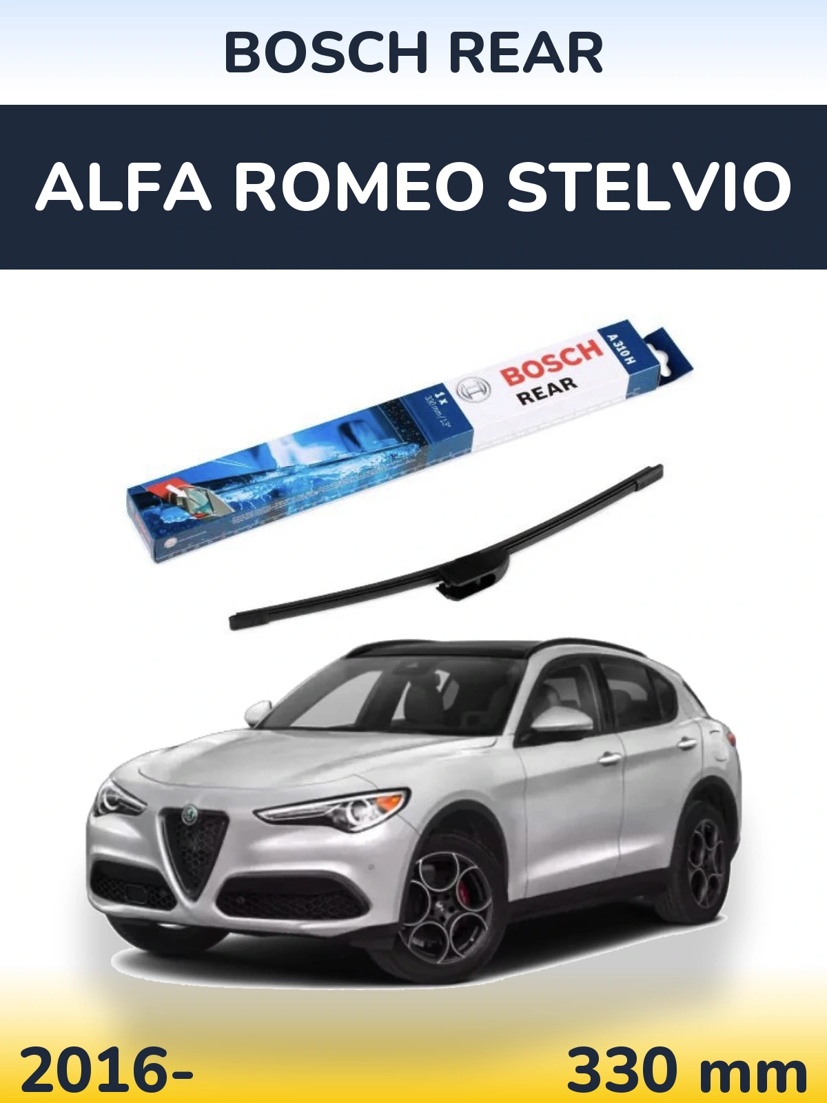 Tylna wycieraczka BOSCH Rear 330 mm do Alfa Romeo Stelvio 2016-2026