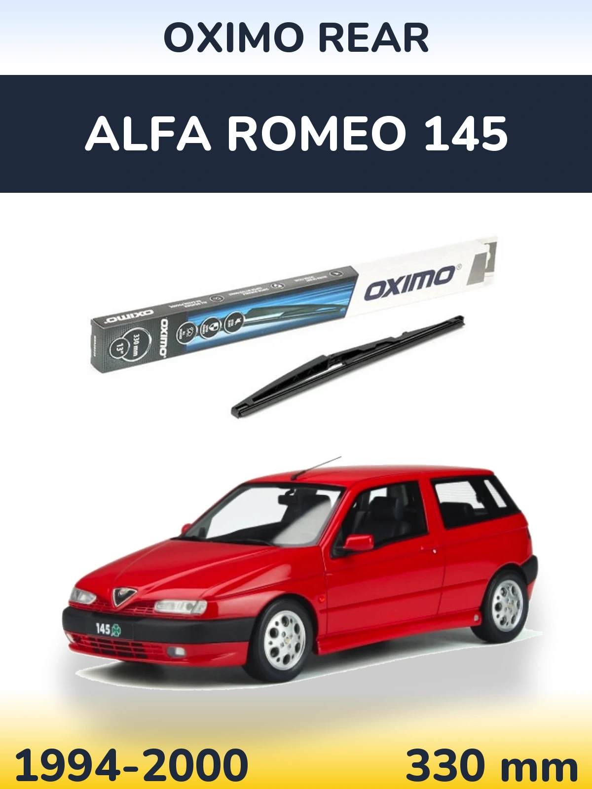 Rear wiper blade Oximo Rear 330 мм for Alfa Romeo 145 1994-2000