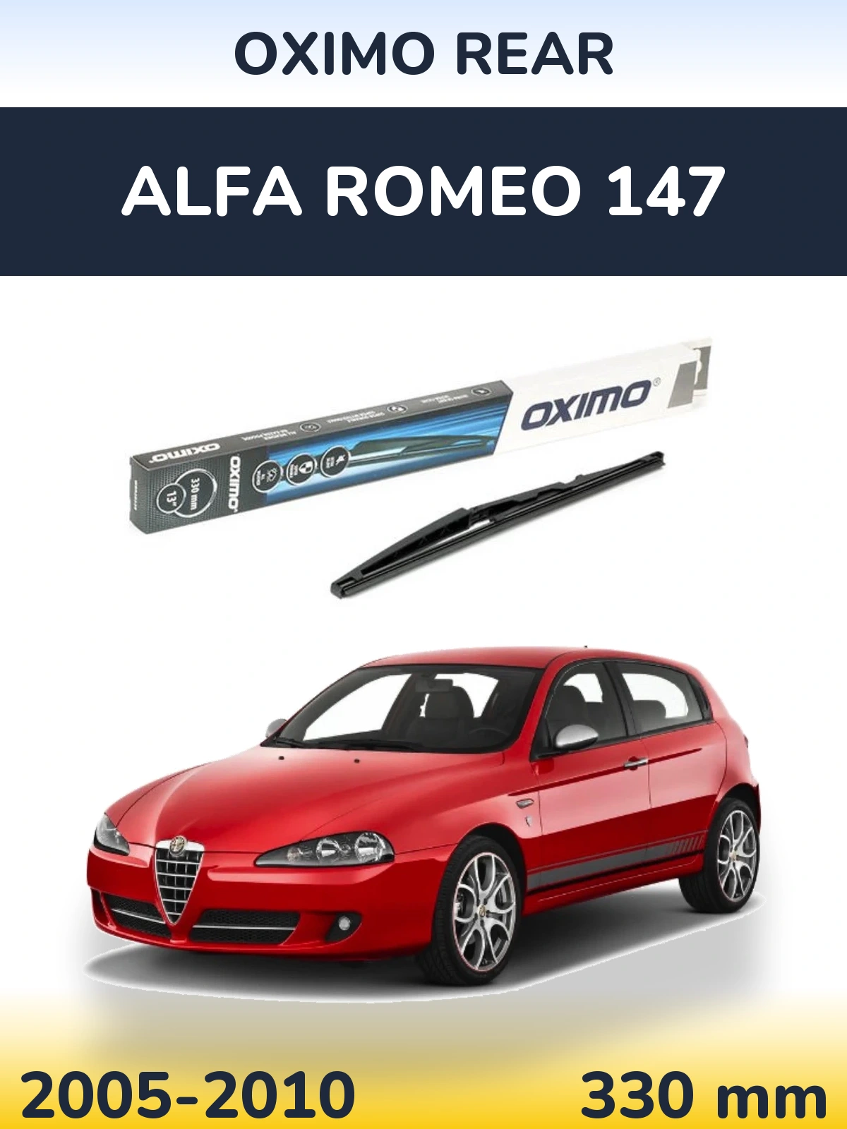 Rear wiper blade Oximo Rear 330 мм for Alfa Romeo 147 2005-2010