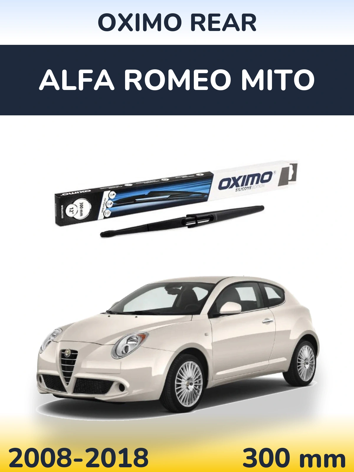 Rear wiper blade Oximo Rear 300 мм for Alfa Romeo MiTo 2008-2018
