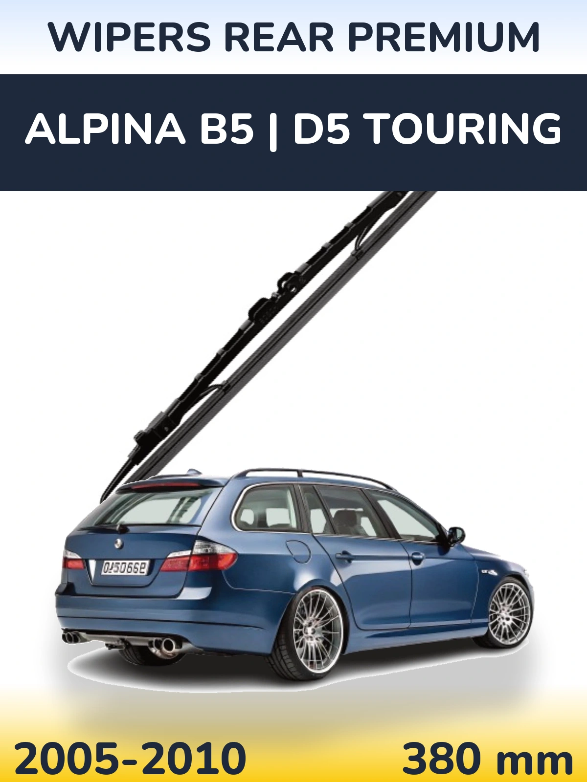 Rear wiper blade WIPERS REAR PREMIUM 380 мм for Alpina B5 | D5 Touring 2005-2010