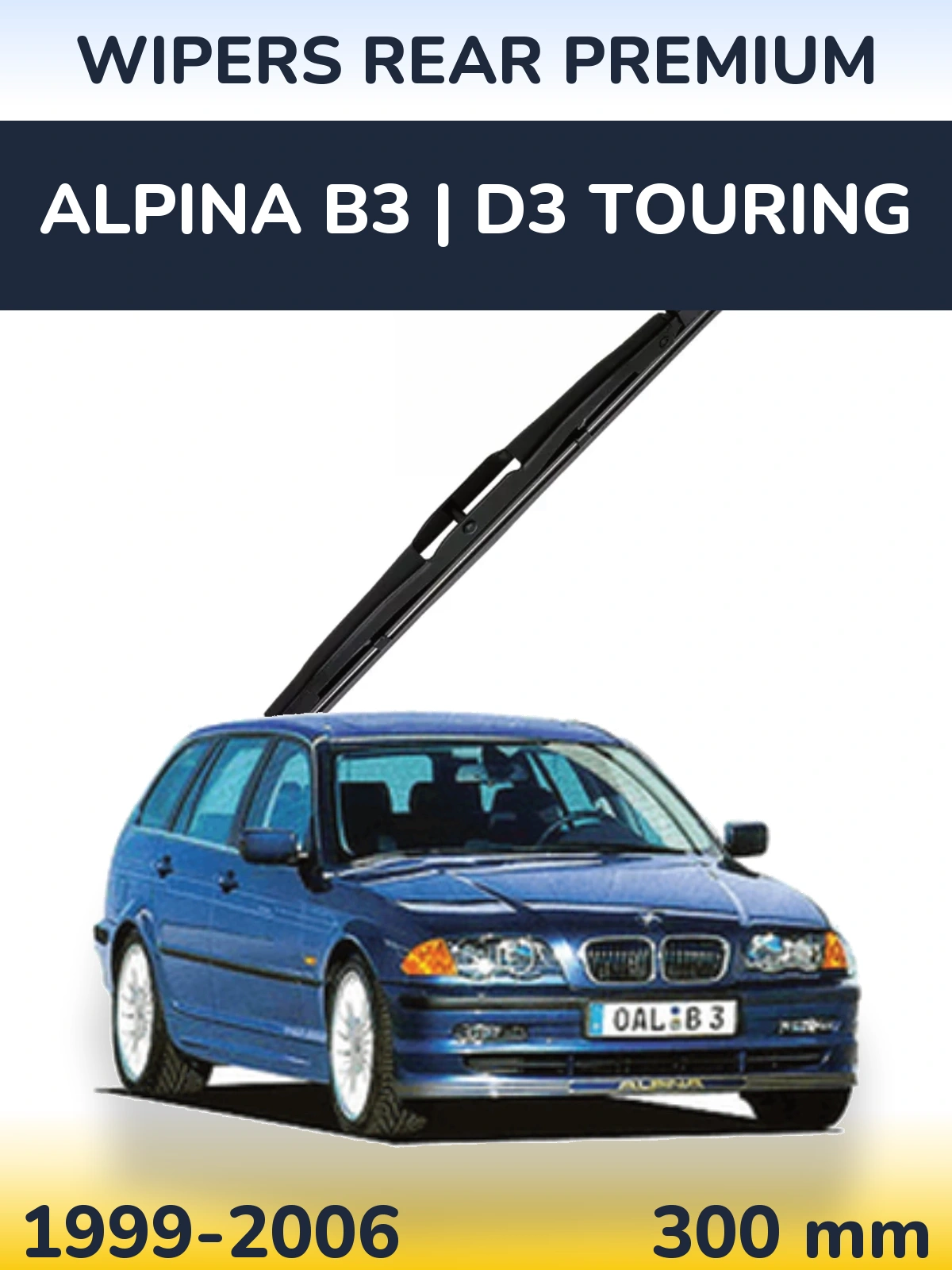 Rear wiper blade WIPERS REAR PREMIUM 300 mm for Alpina B3 | D3 Touring 1999-2006