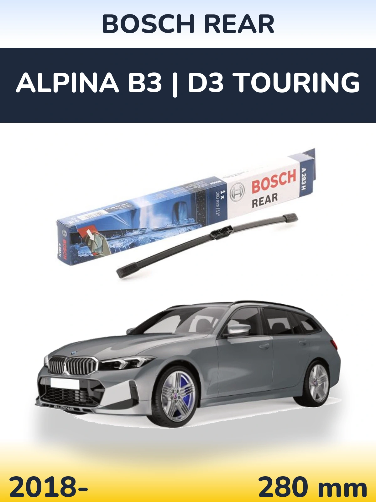 Rear wiper blade BOSCH Rear 280 mm for Alpina B3 | D3 Touring 2018-2026