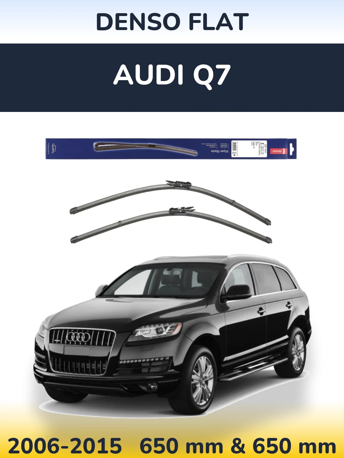 Komplet przednich wycieraczek Denso Flat 650 & 650 mm do Audi Q7 2006-2015