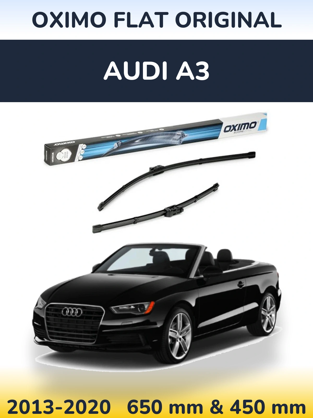 Komplet przednich wycieraczek Oximo Flat Original 650 & 450 mm do Audi A3 2013-2020