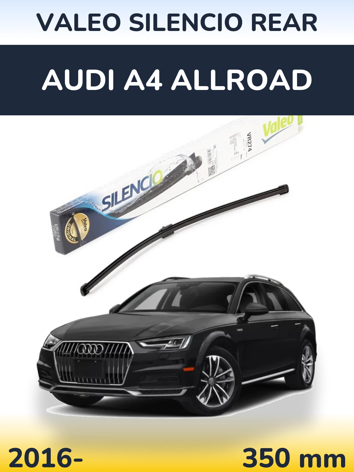 Tylna wycieraczka Valeo Silencio Rear 380 mm do Audi A4 Allroad 2016-2026