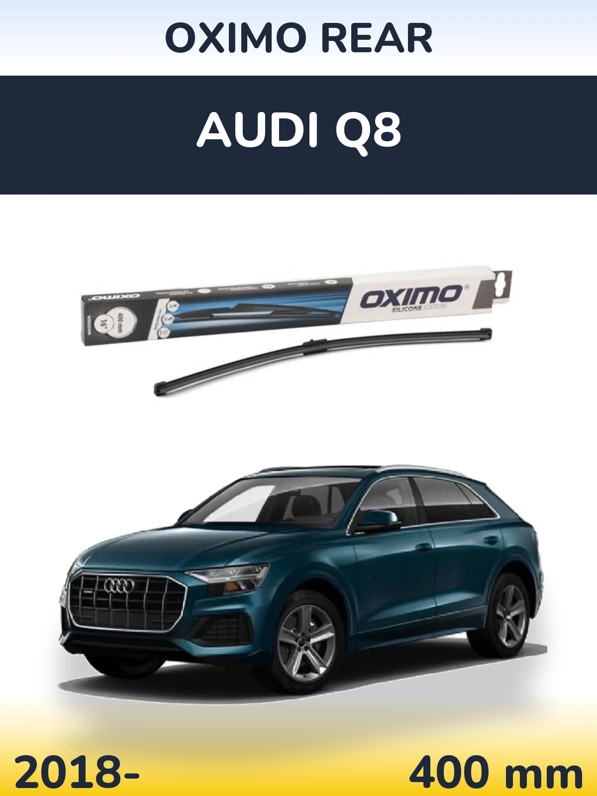 Rear wiper blade Oximo Rear 400 мм for Audi Q8 2018-2026