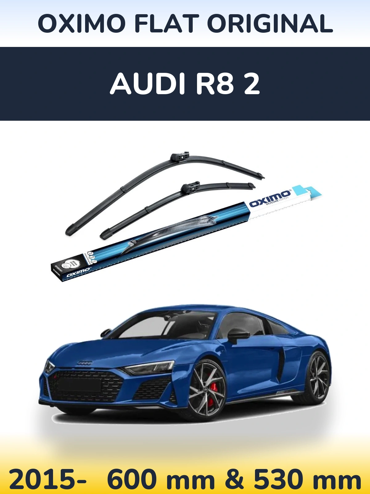 Komplet przednich wycieraczek Oximo Flat Original 600 & 500 mm do Audi R8 2 2015-2026