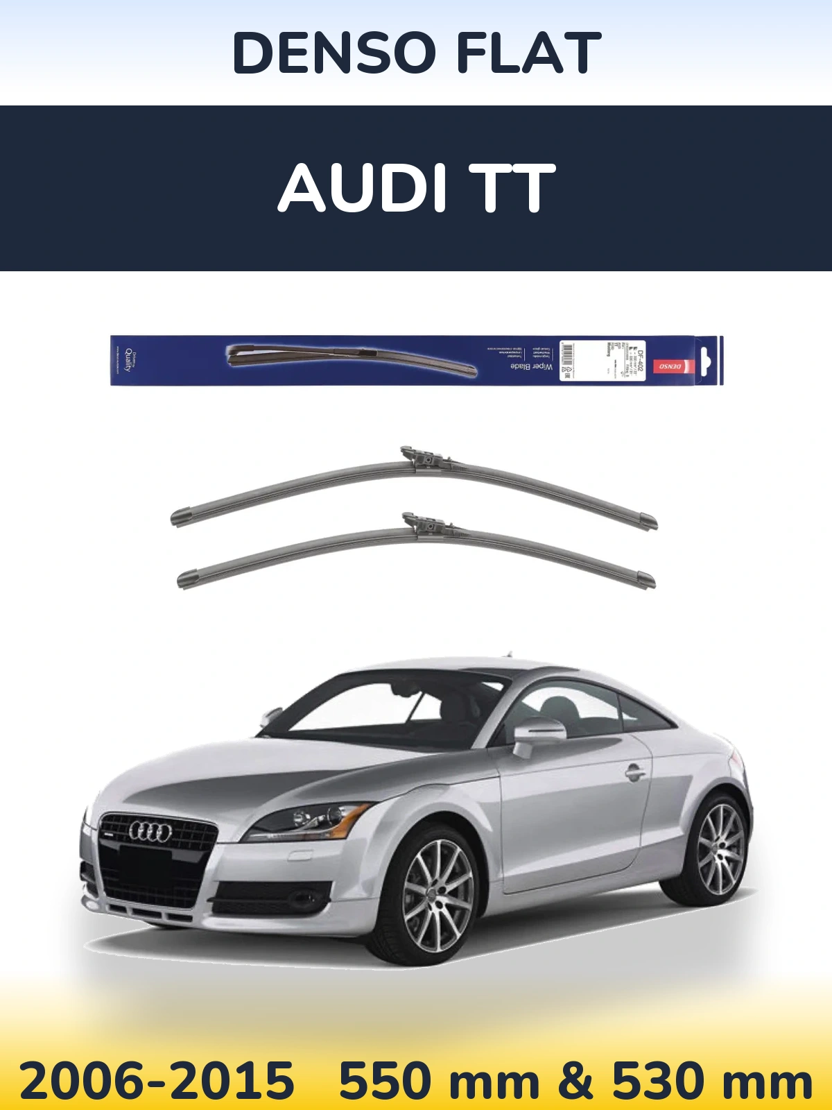 Komplet przednich wycieraczek Denso Flat 550 & 530 mm do Audi TT 2006-2015