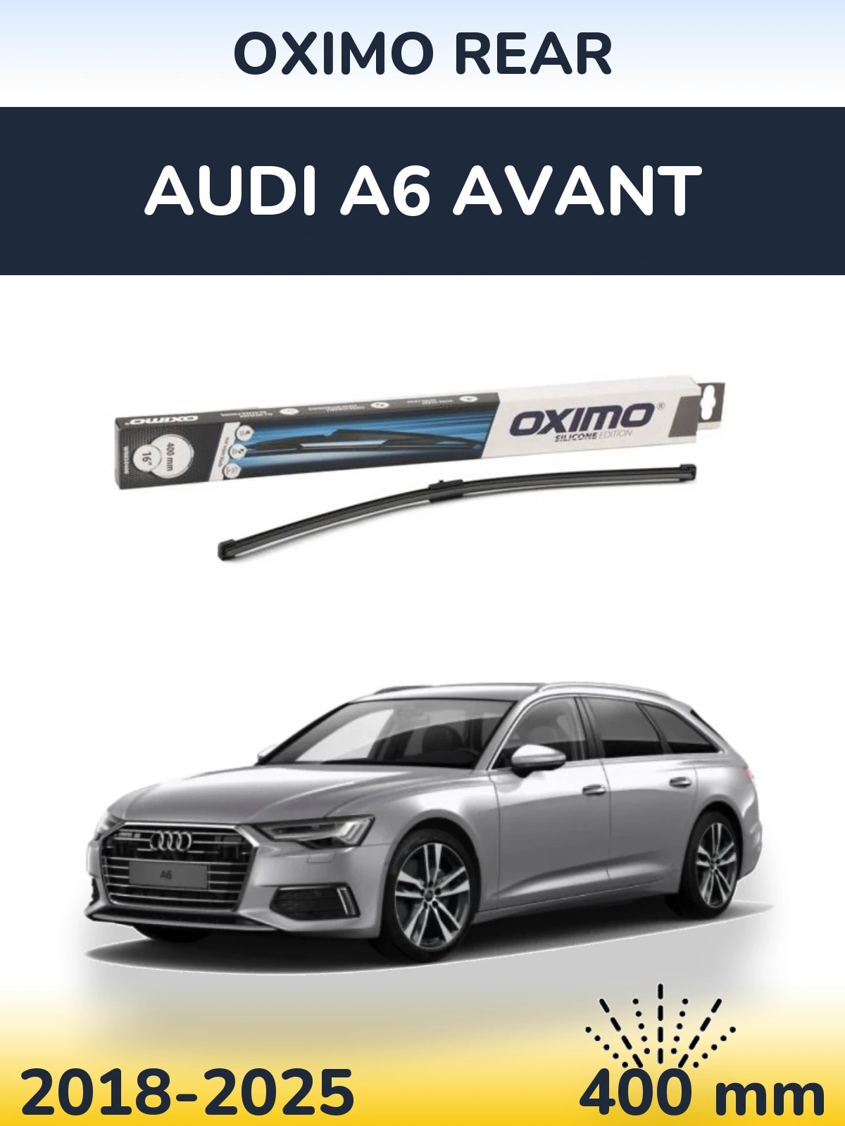 Задний дворник Oximo Rear 400 мм для Audi A6 Avant 2018-2025