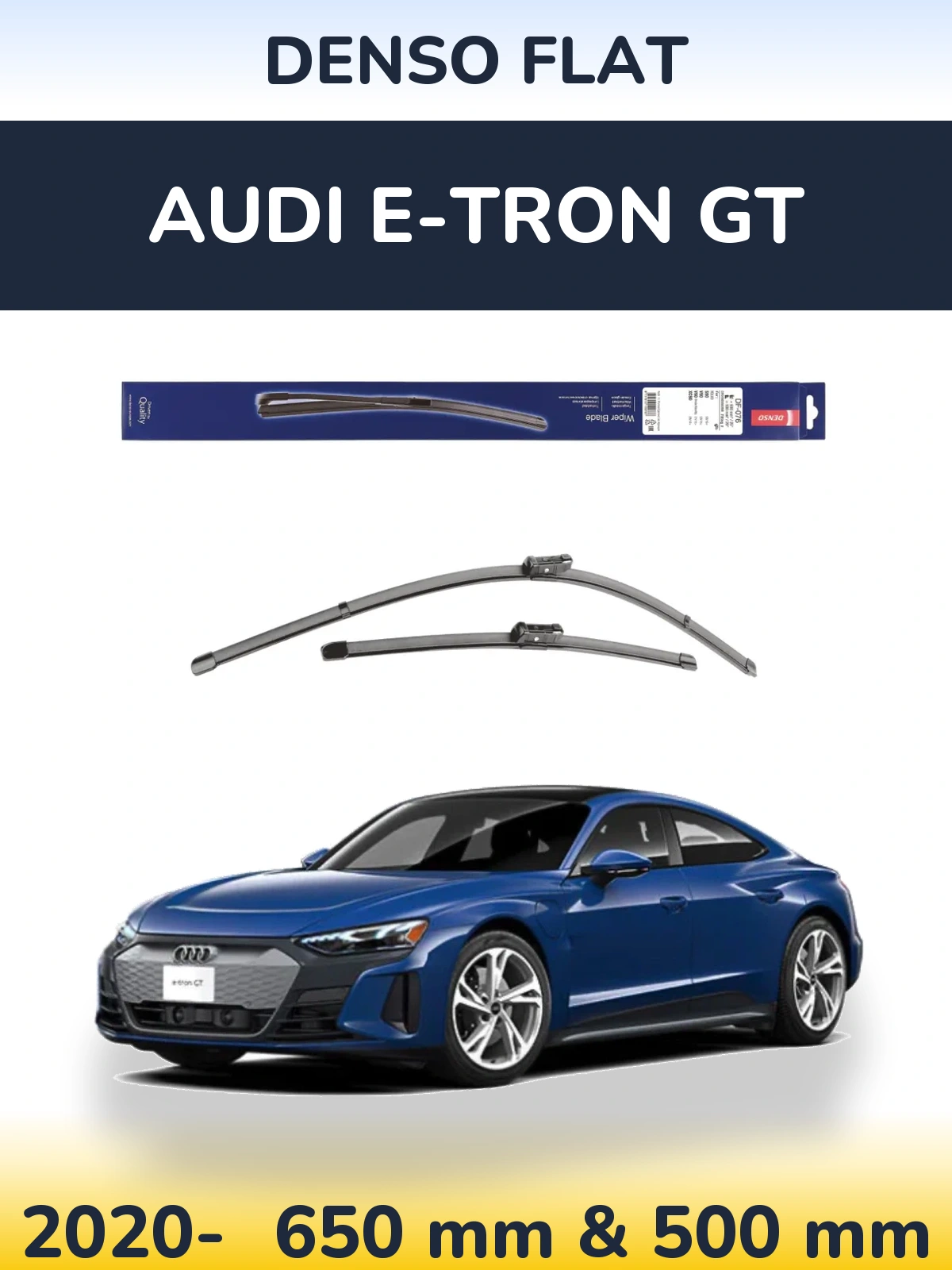 Комплект передніх щіток Denso Flat 630 & 500 мм для Audi e-tron GT 2020-2026