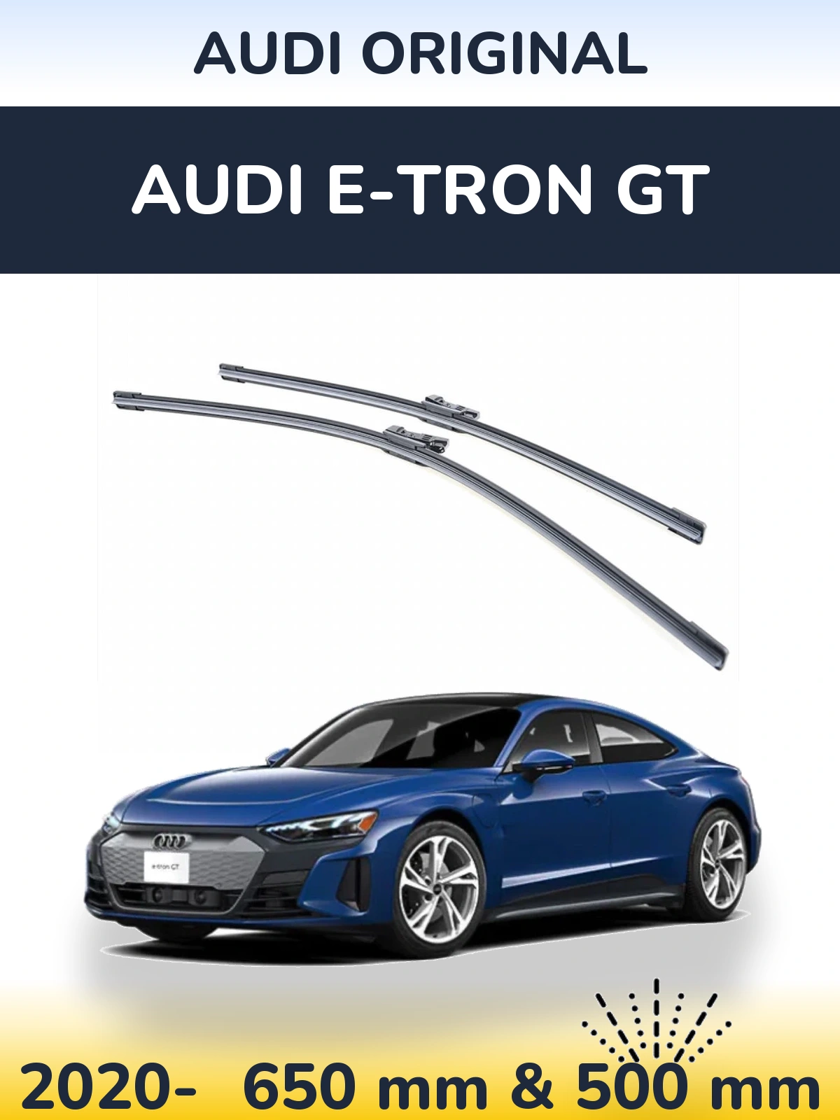 Front wiper blade set Audi OEM Audi Original 650 & 500 мм for Audi e-tron GT 2020-2026