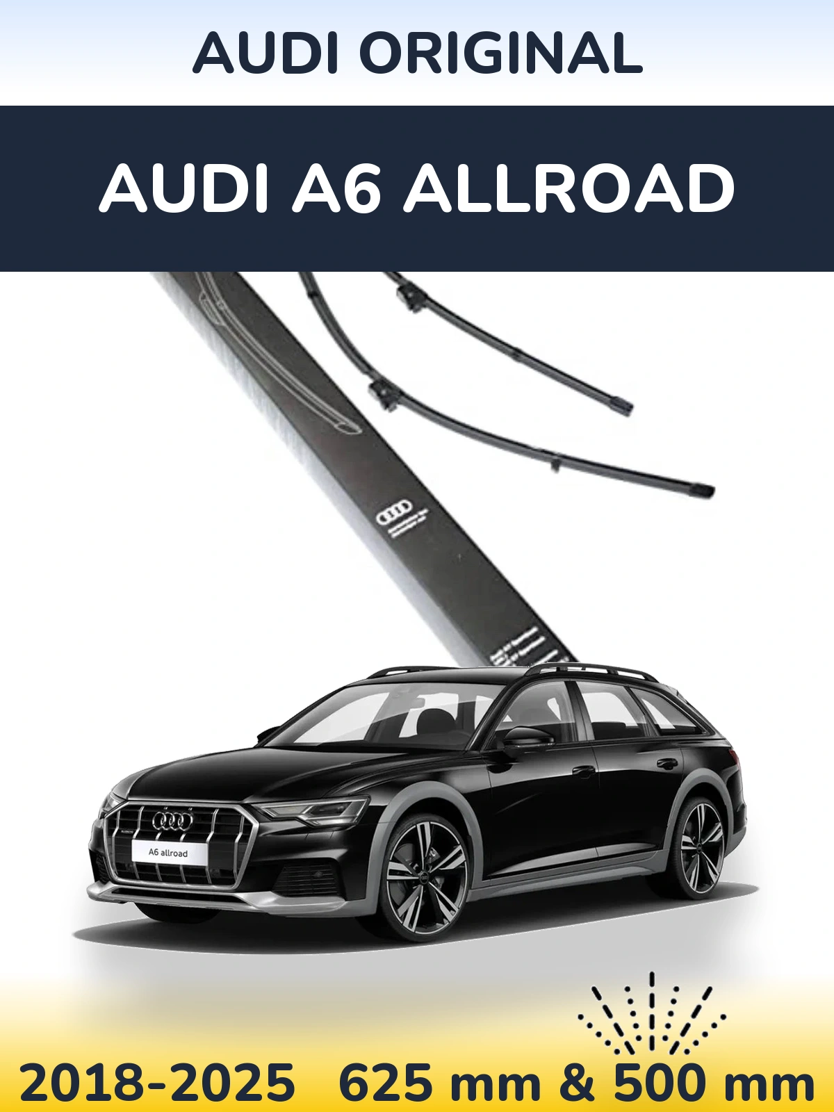 Комплект передних дворников Audi OEM Audi Original 625 & 500 мм для Audi A6 Allroad 2018-2025