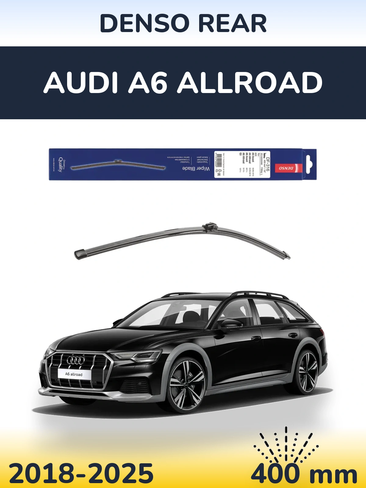 Задний дворник Denso Rear 400 мм для Audi A6 Allroad 2018-2025