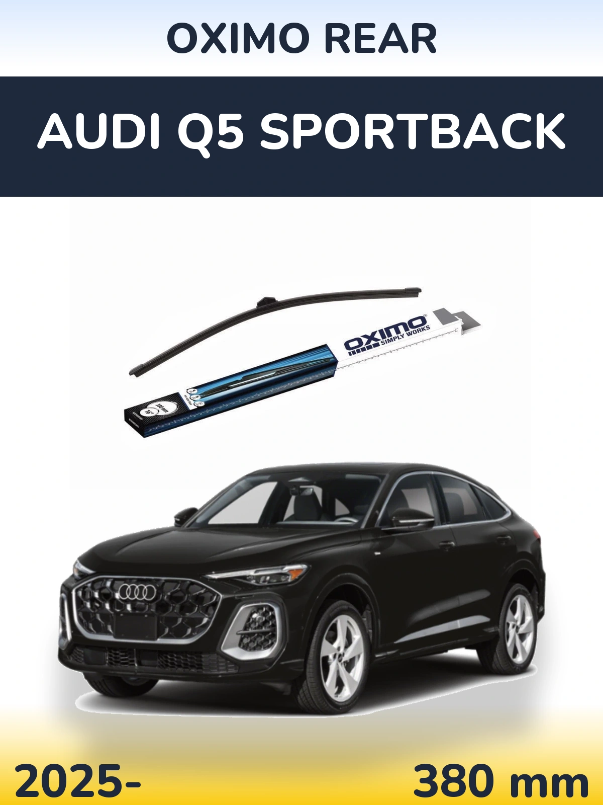 Задний дворник Oximo Rear 380 мм для Audi Q5 Sportback 2025-2026