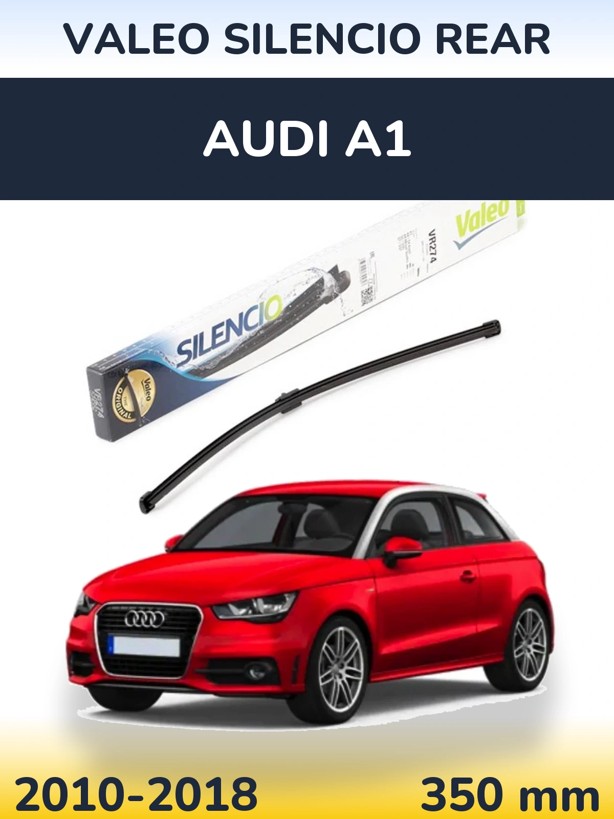 Rear wiper blade Valeo Silencio Rear 380 мм for Audi A1 2010-2018