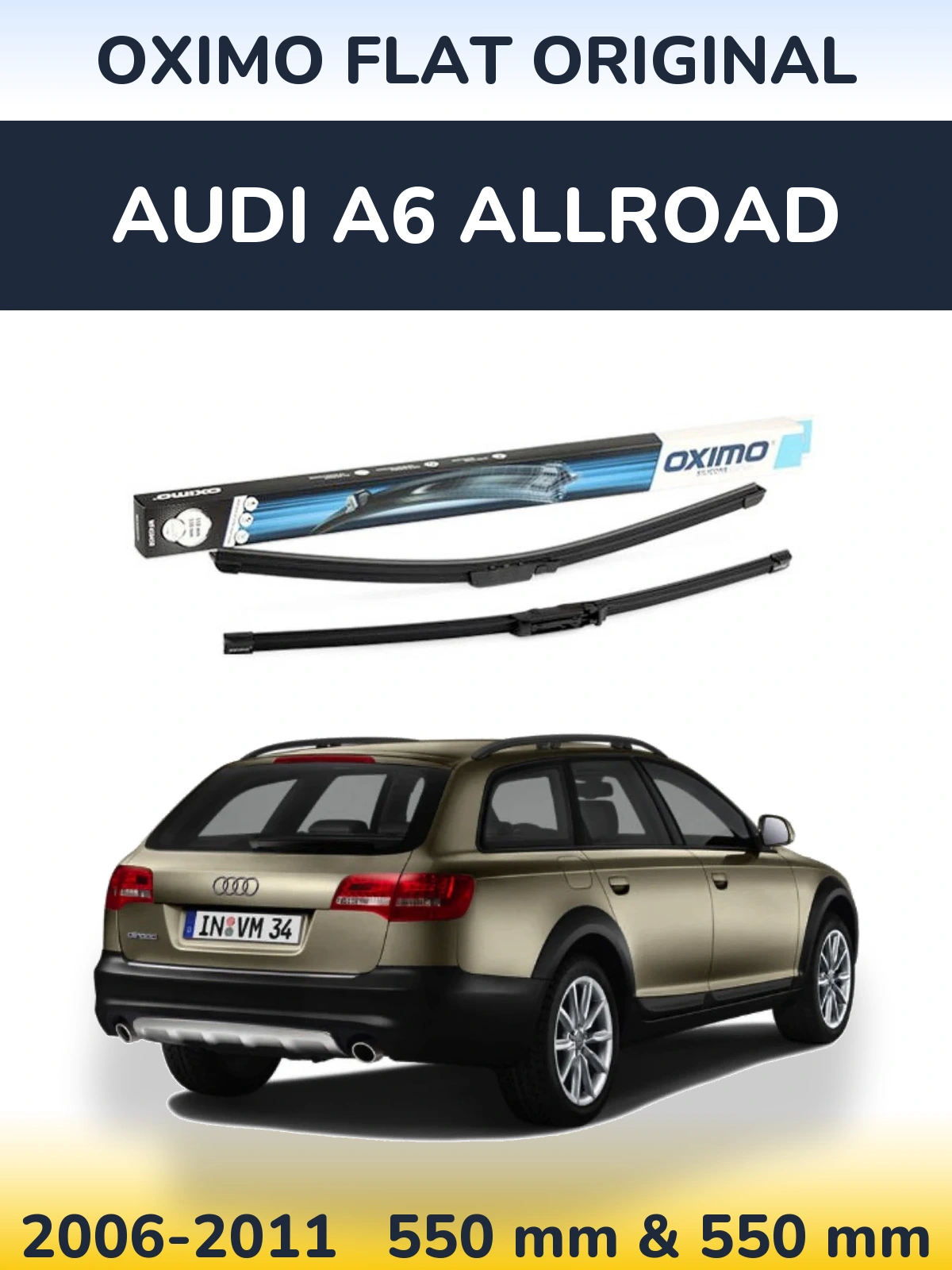 Komplet przednich wycieraczek Oximo Flat Original 550 & 550 mm do Audi A6 Allroad 2006-2011