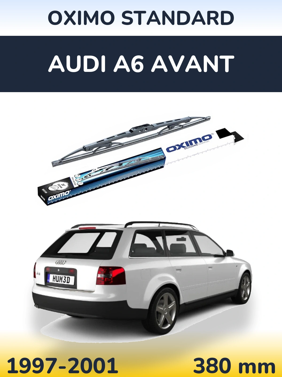 Tylna wycieraczka Oximo Standard 375 mm do Audi A6 Avant 1997-2001