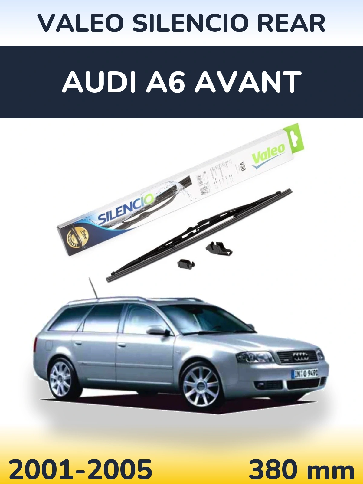 Tylna wycieraczka Valeo Silencio Rear 380 mm do Audi A6 Avant 2001-2005