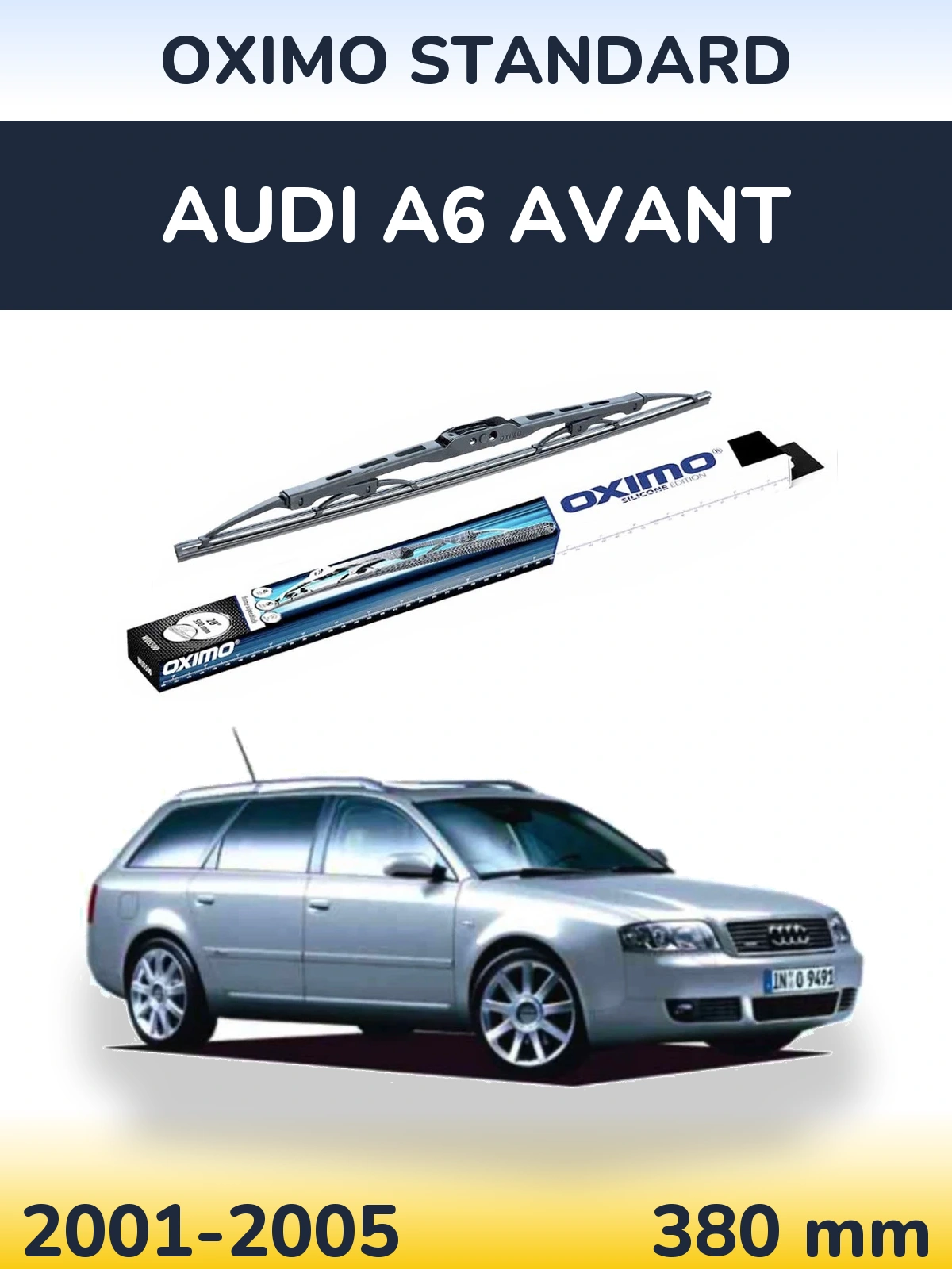 Rear wiper blade Oximo Standard 375 mm for Audi A6 Avant 2001-2005