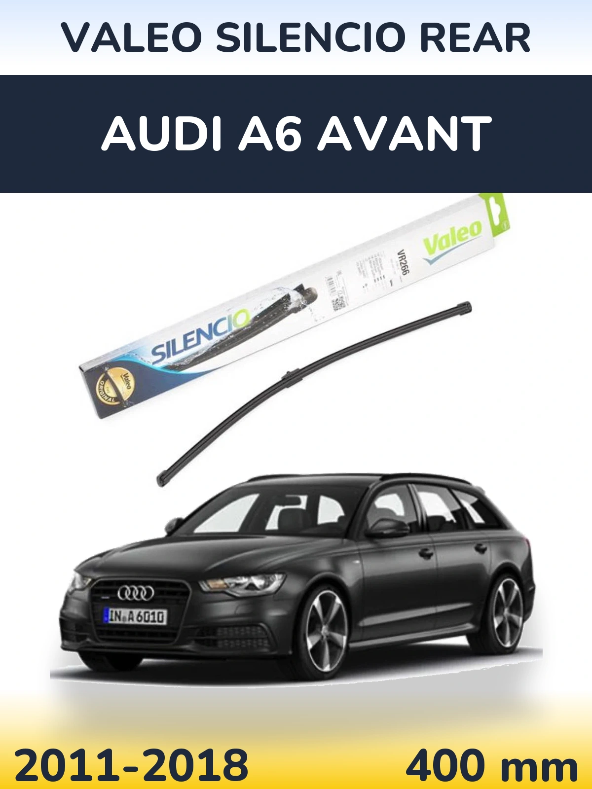 Rear wiper blade Valeo Silencio Rear 400 мм for Audi A6 Avant 2011-2018