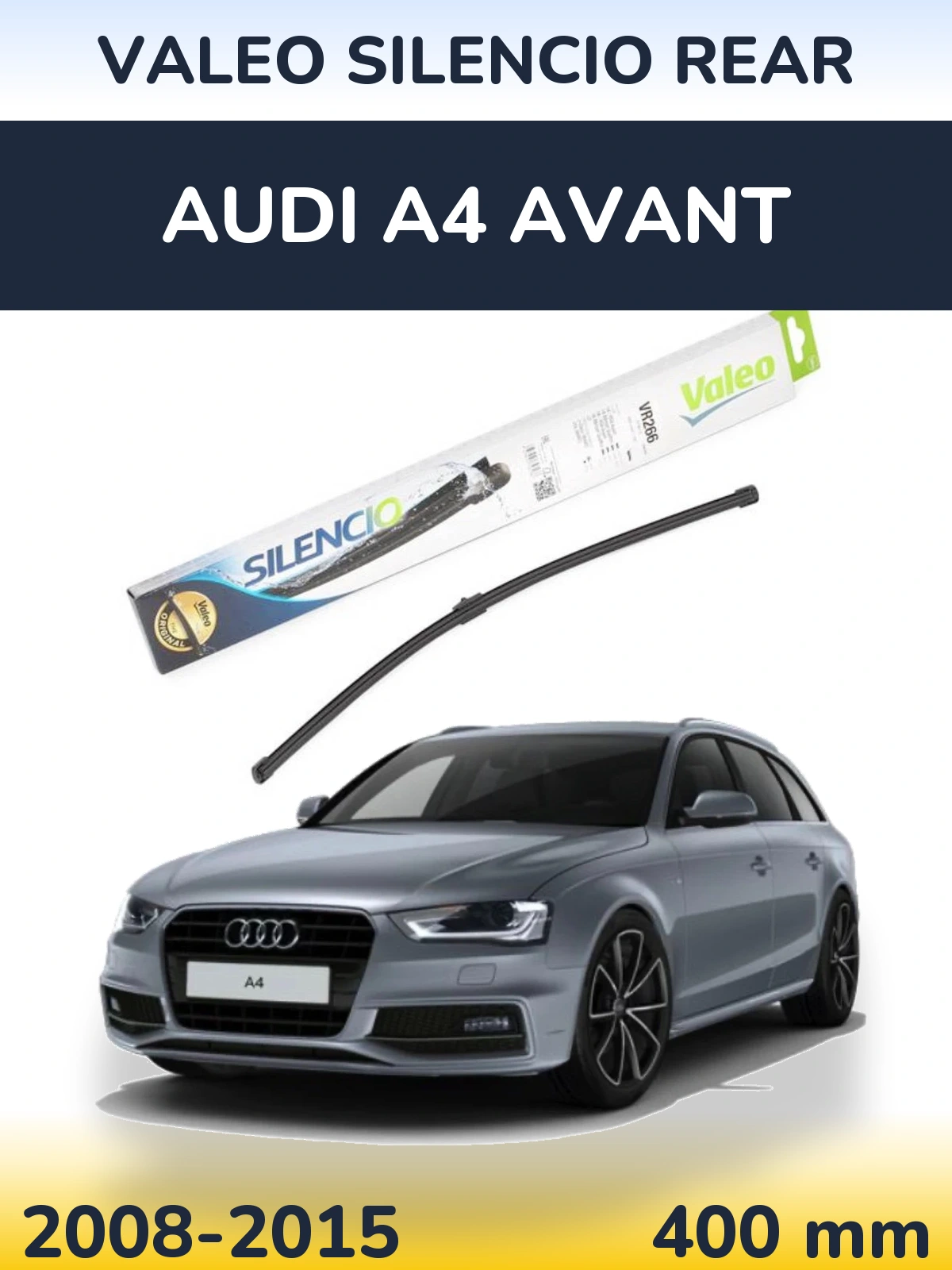 Задня щітка Valeo Silencio Rear 400 мм для Audi A4 Avant 2008-2015