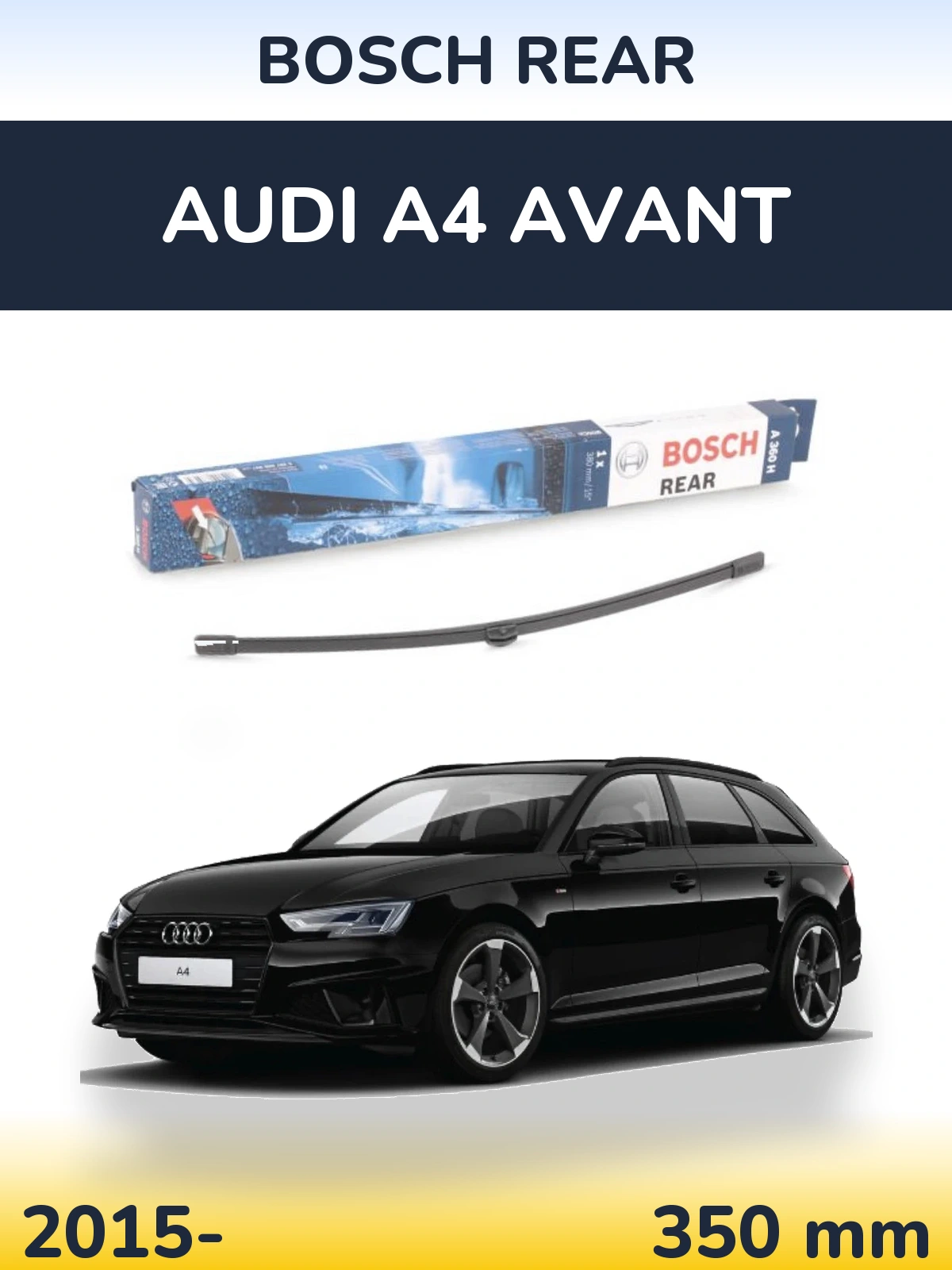 Задня щітка BOSCH Rear 380 мм для Audi A4 Avant 2015-2026