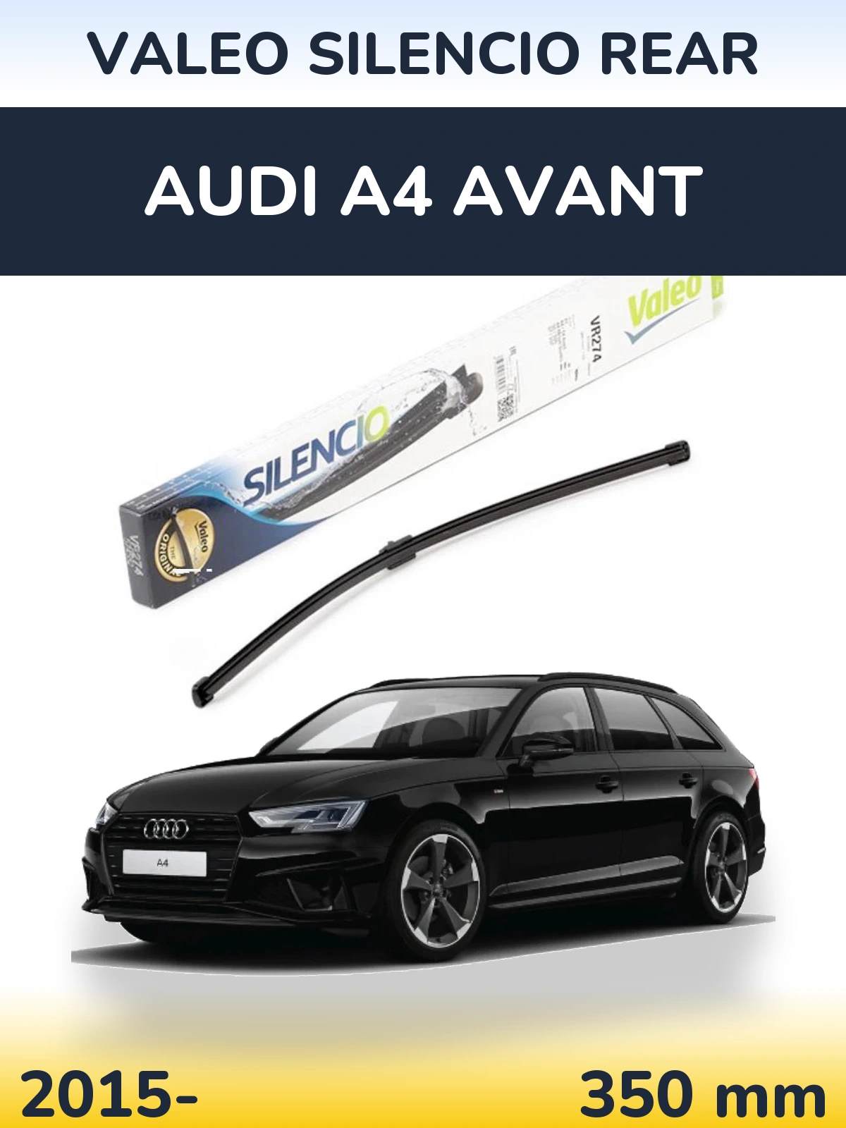 Tylna wycieraczka Valeo Silencio Rear 380 mm do Audi A4 Avant 2015-2026