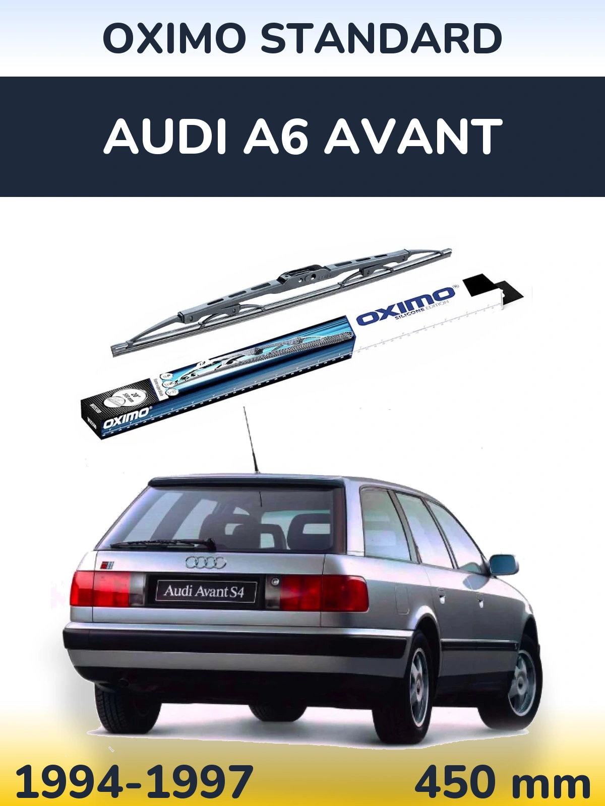 Rear wiper blade Oximo Standard 450 мм for Audi A6 Avant 1994-1997