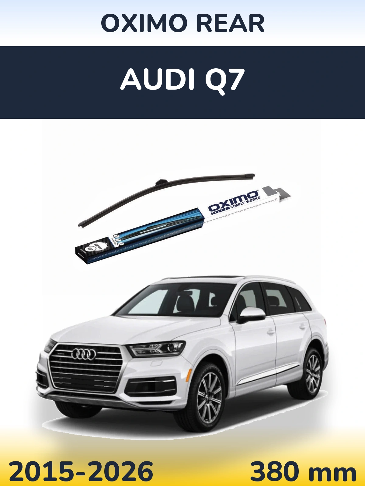 Rear wiper blade Oximo Rear 380 мм for Audi Q7 2015-2026