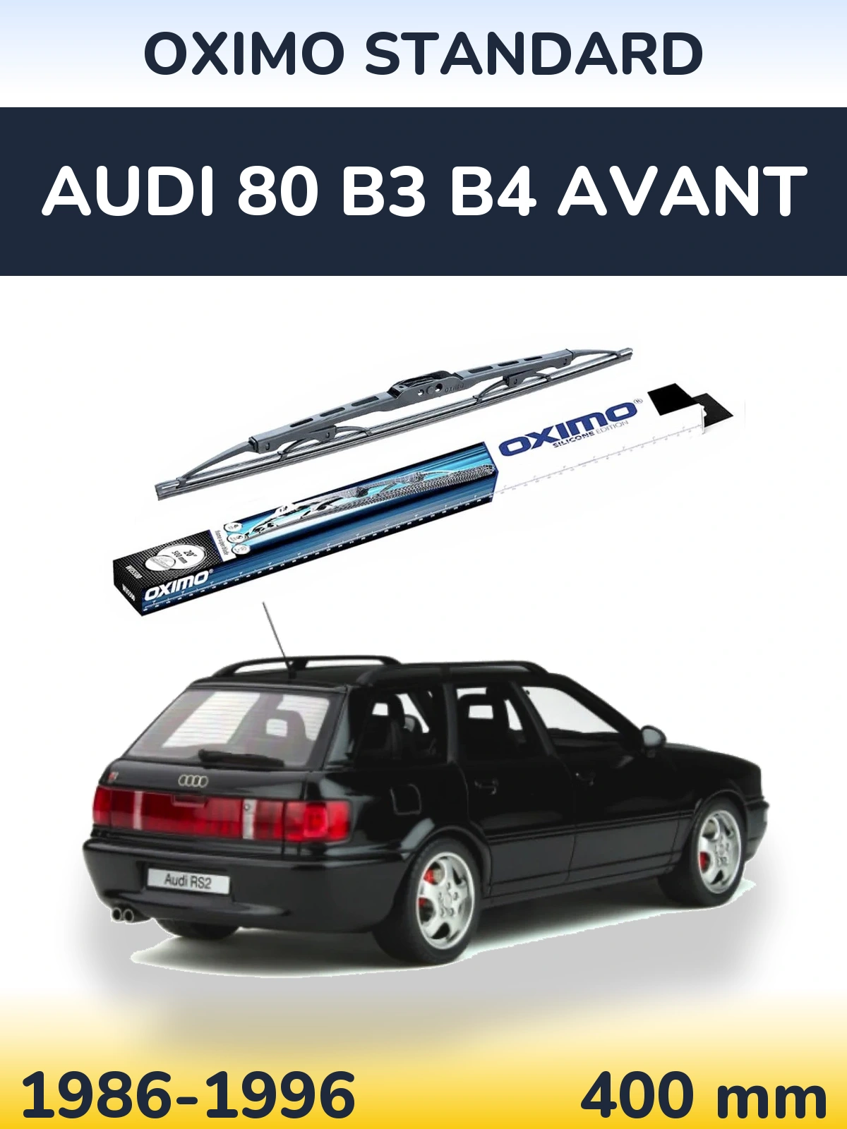 Rear wiper blade Oximo Standard 400 мм for Audi 80 B3 B4 Avant 1986-1996