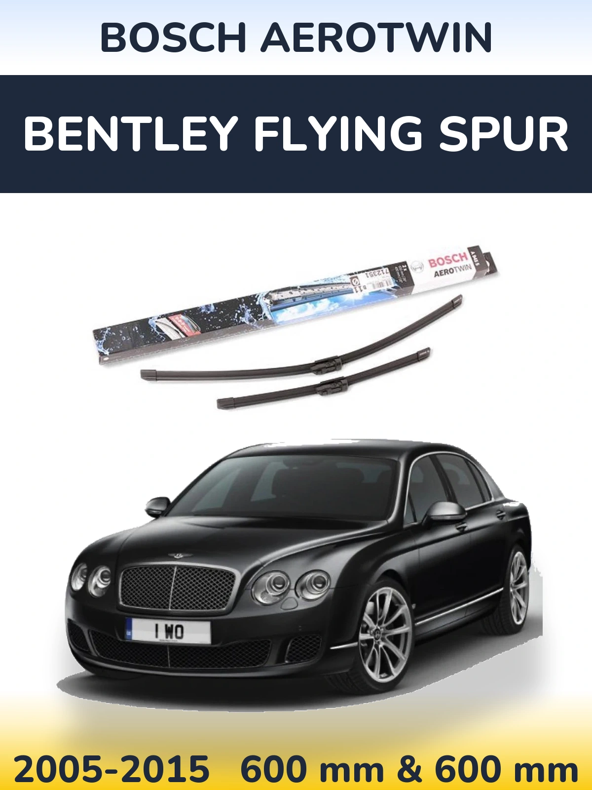 Komplet przednich wycieraczek BOSCH AeroTwin 600 & 600 mm do Bentley Flying Spur 2005-2015