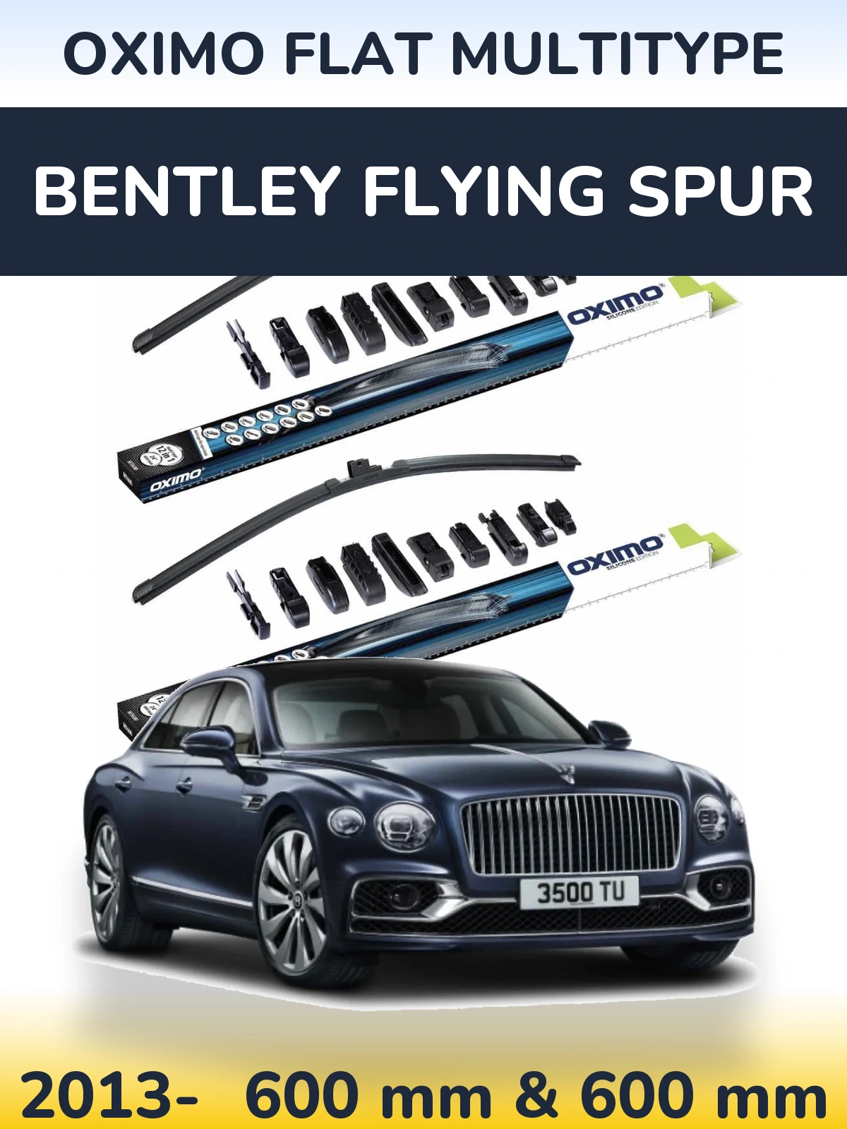 Komplet przednich wycieraczek Oximo Flat MultiType 600 & 600 mm do Bentley Flying Spur 2013-2026