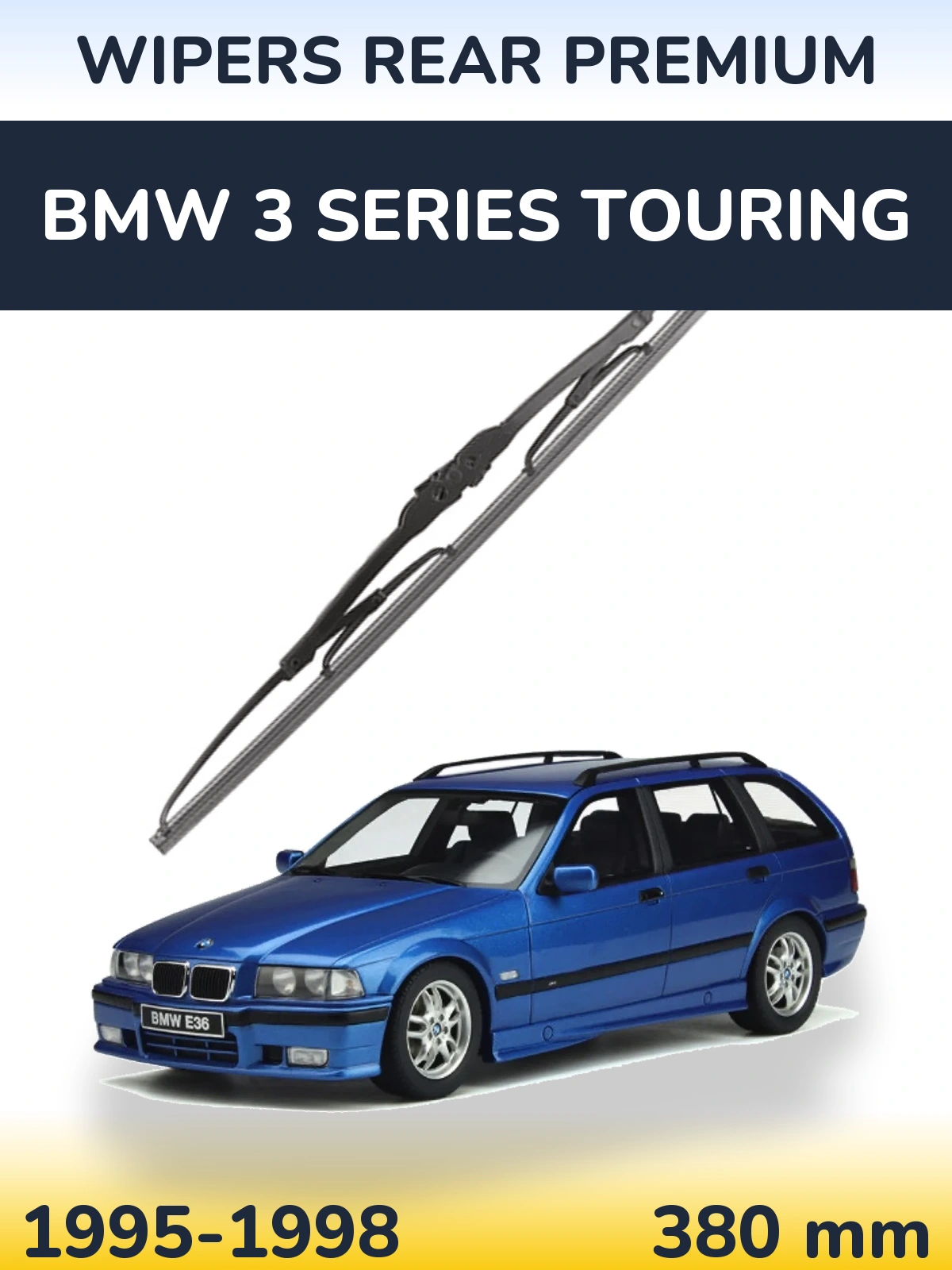 Задний дворник WIPERS REAR PREMIUM 380 мм для BMW 3 Series Touring 1995-1998