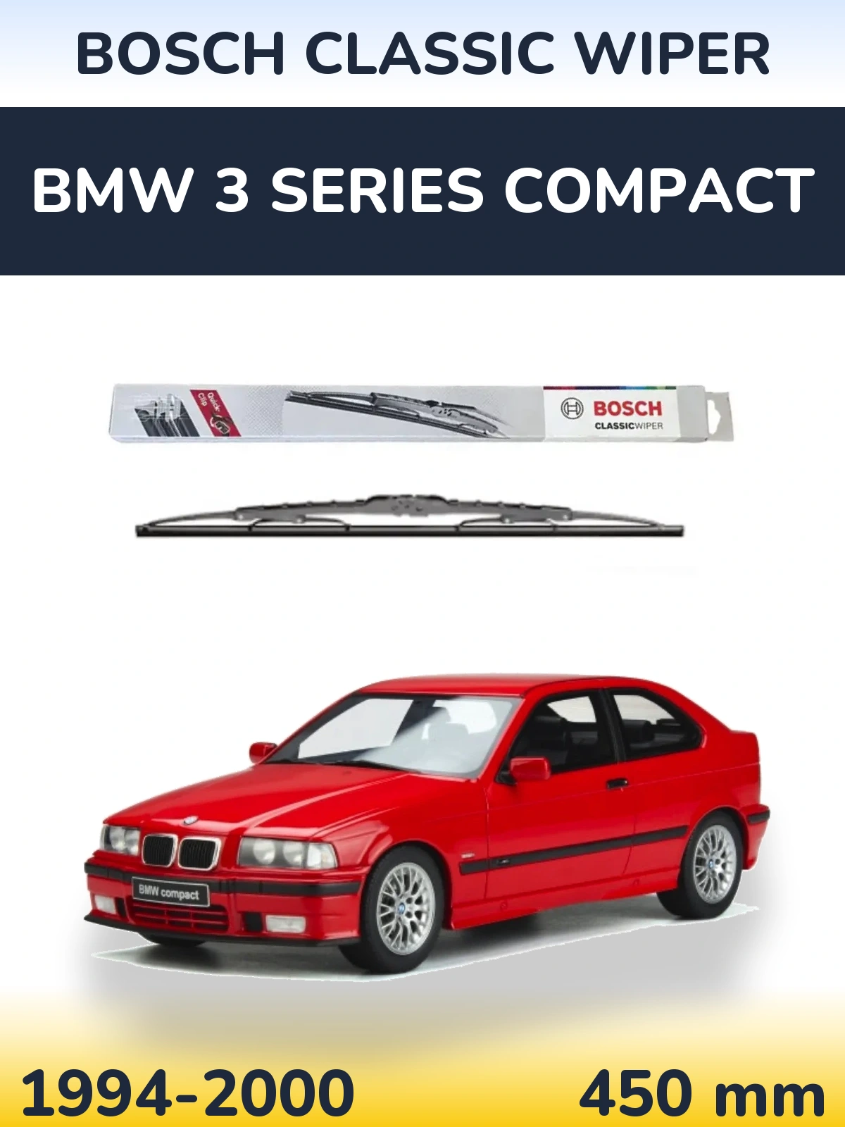 Tylna wycieraczka BOSCH Classic Wiper 450 mm do BMW Seria 3 Compact 1994-2000