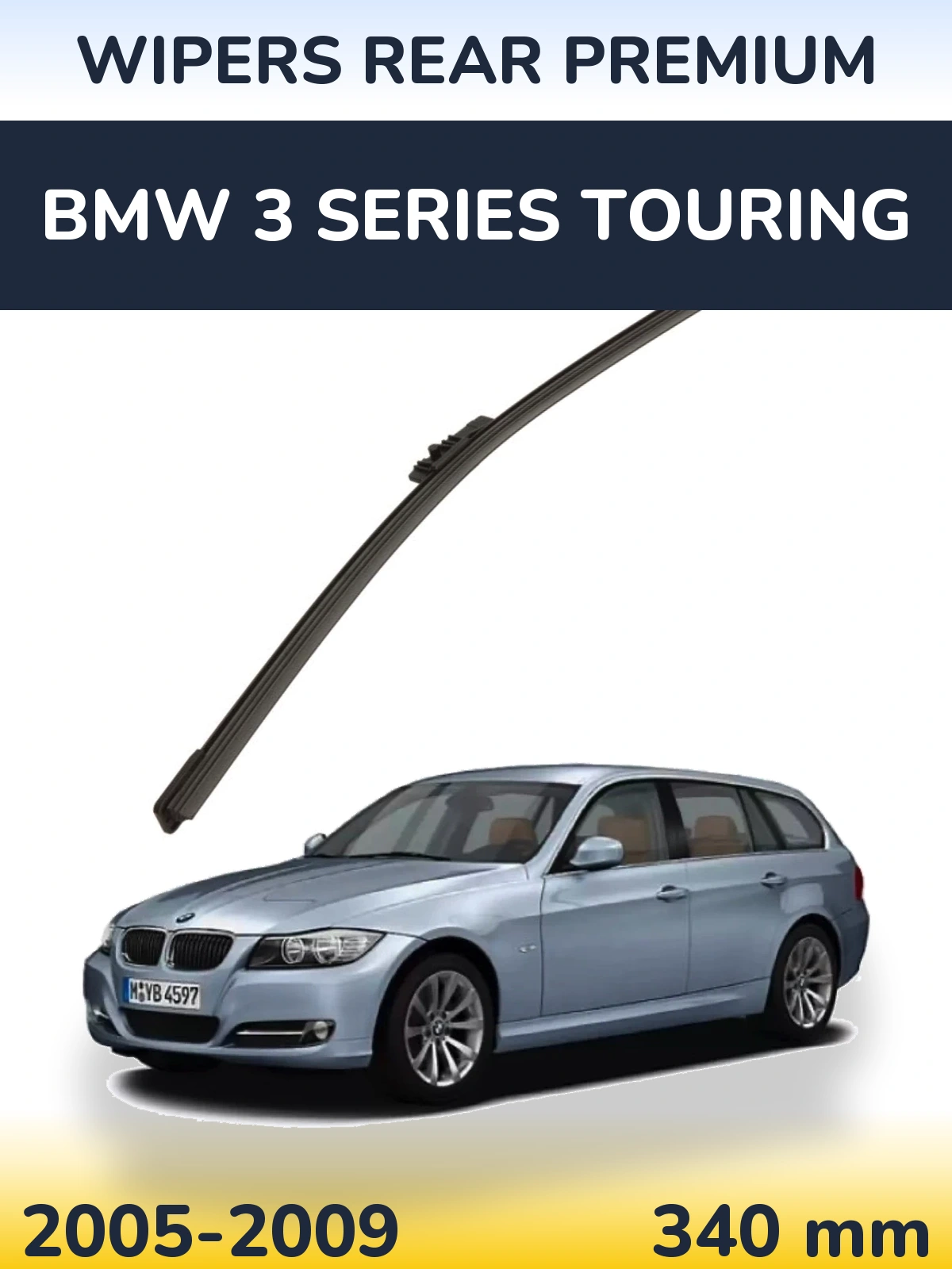 Rear wiper blade WIPERS REAR PREMIUM 340 mm for BMW 3 Series Touring 2005-2009