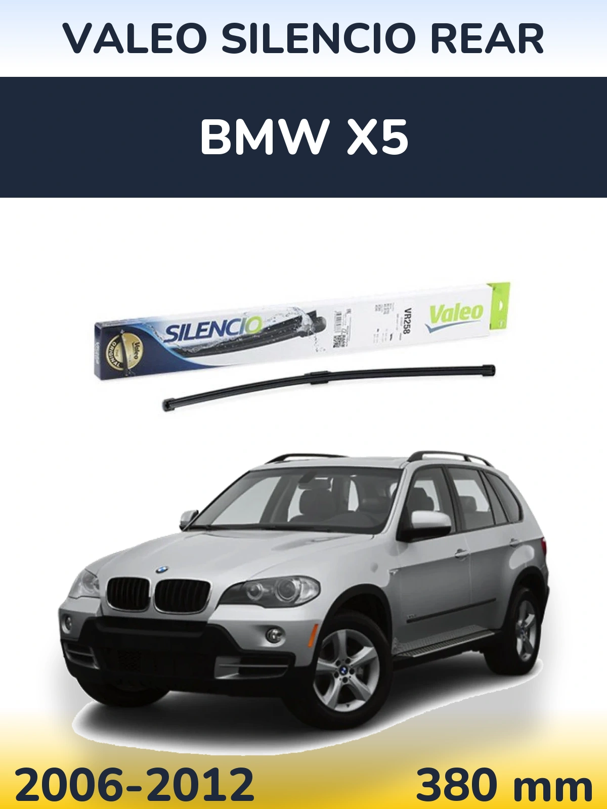 Rear wiper blade Valeo Silencio Rear 380 мм for BMW X5 2006-2012