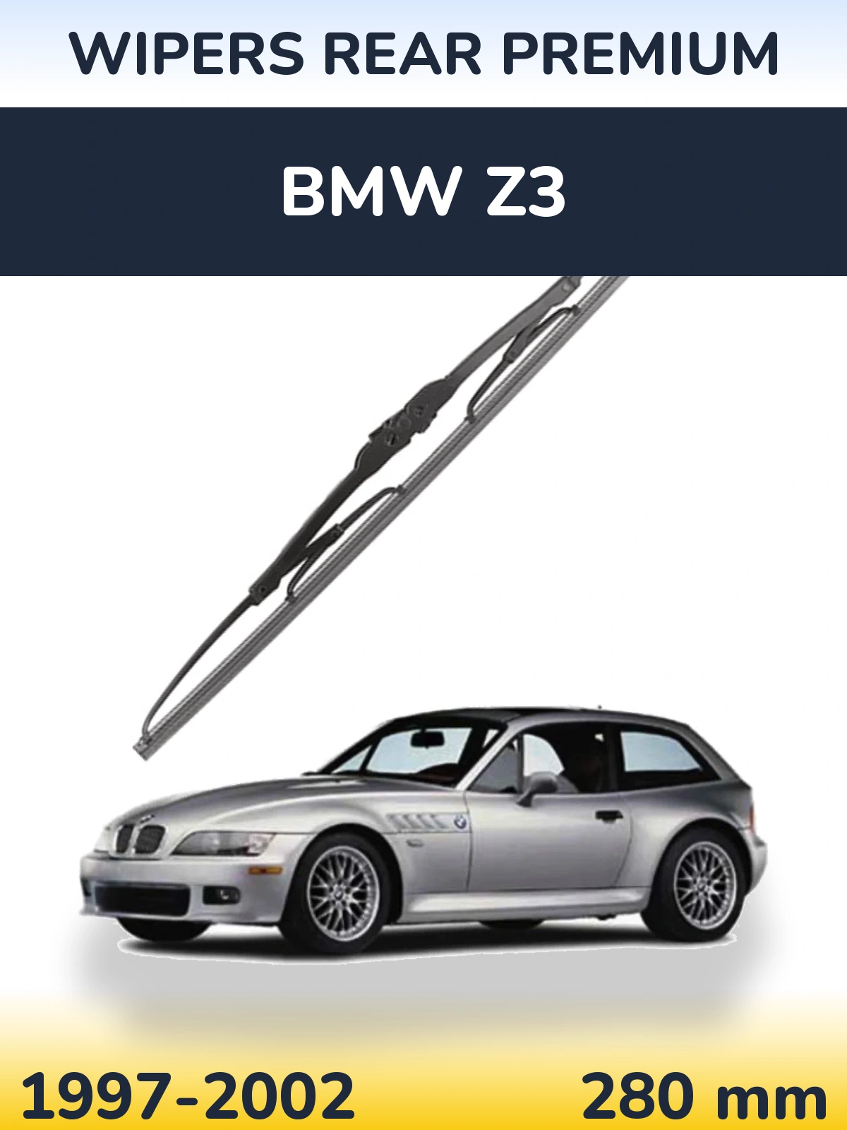 Rear wiper blade WIPERS REAR PREMIUM 280 mm for BMW Z3 1997-2002
