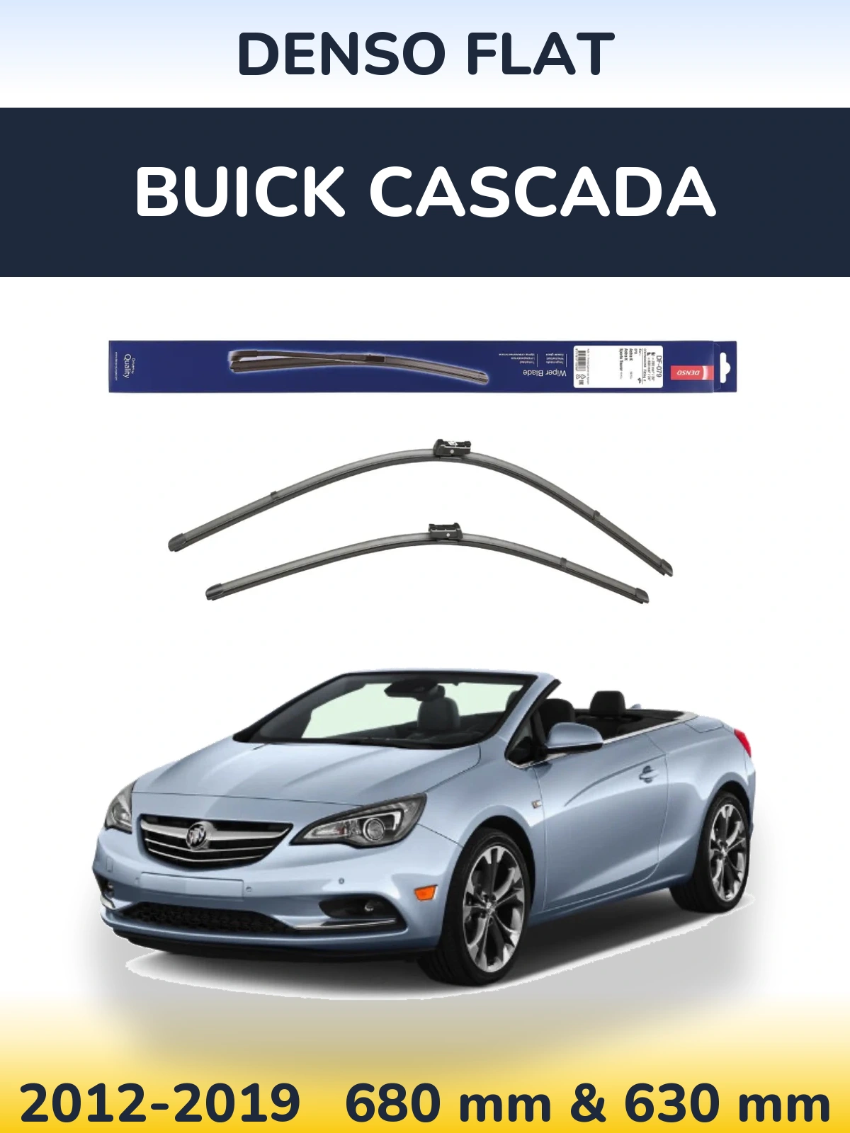 Комплект передних дворников Denso Flat 700 & 600 мм для Buick Cascada 2012-2019