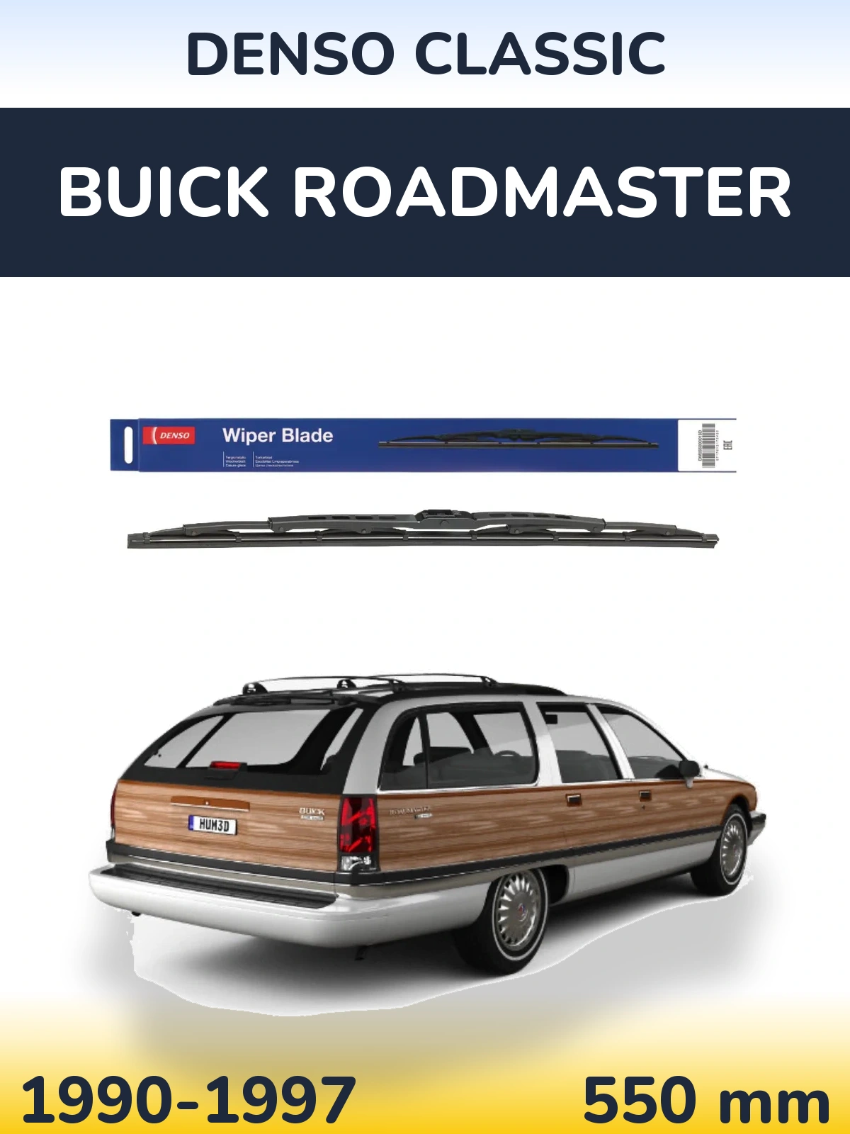 Rear wiper blade Denso Classic 550 мм for Buick Roadmaster 1990-1997