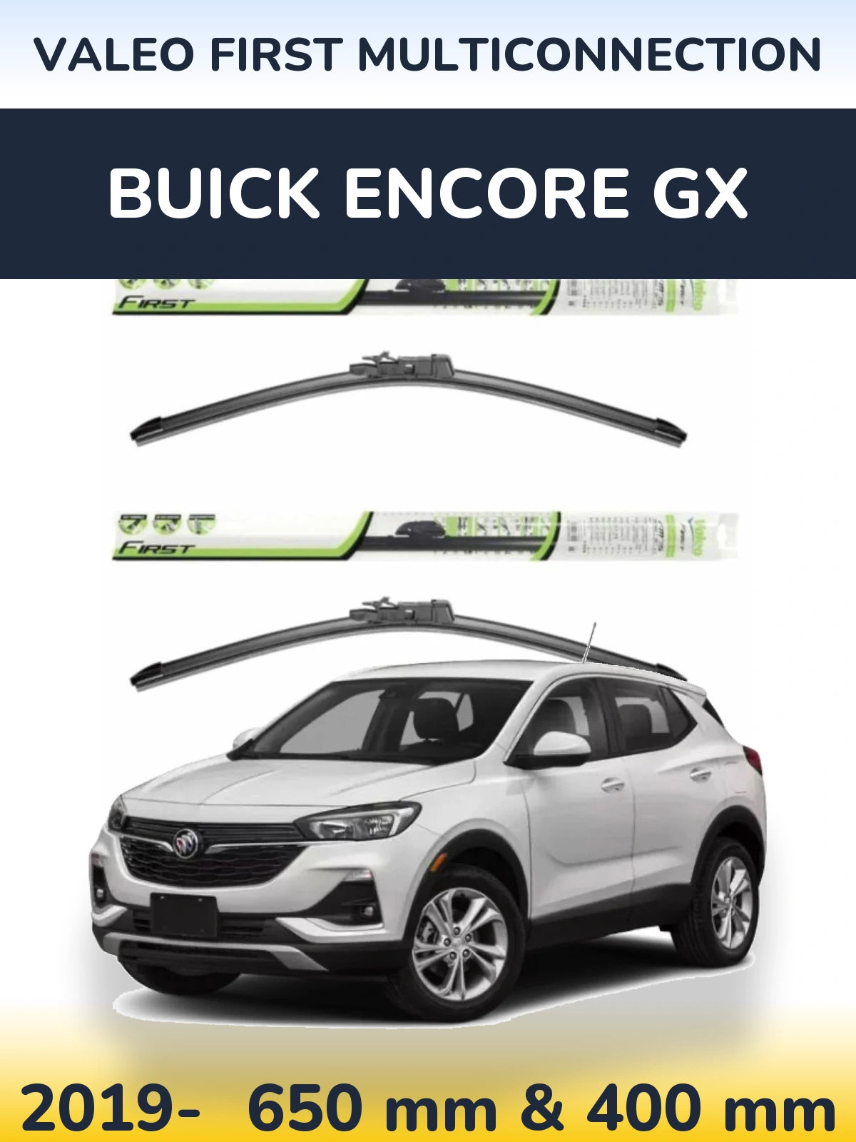 Komplet przednich wycieraczek Valeo First MultiConnection 650 & 400 mm do Buick Encore GX 2019-2026