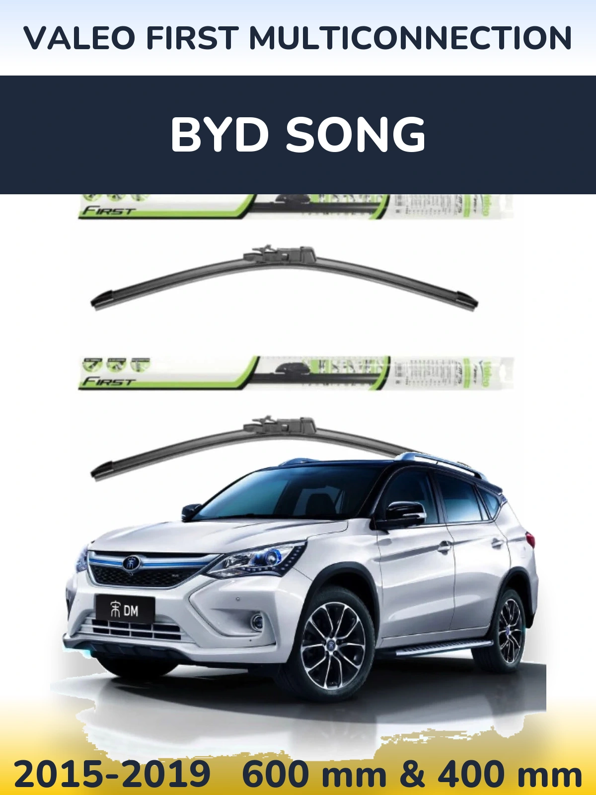 Komplet przednich wycieraczek Valeo First MultiConnection 600 & 400 mm do BYD Song 2015-2019