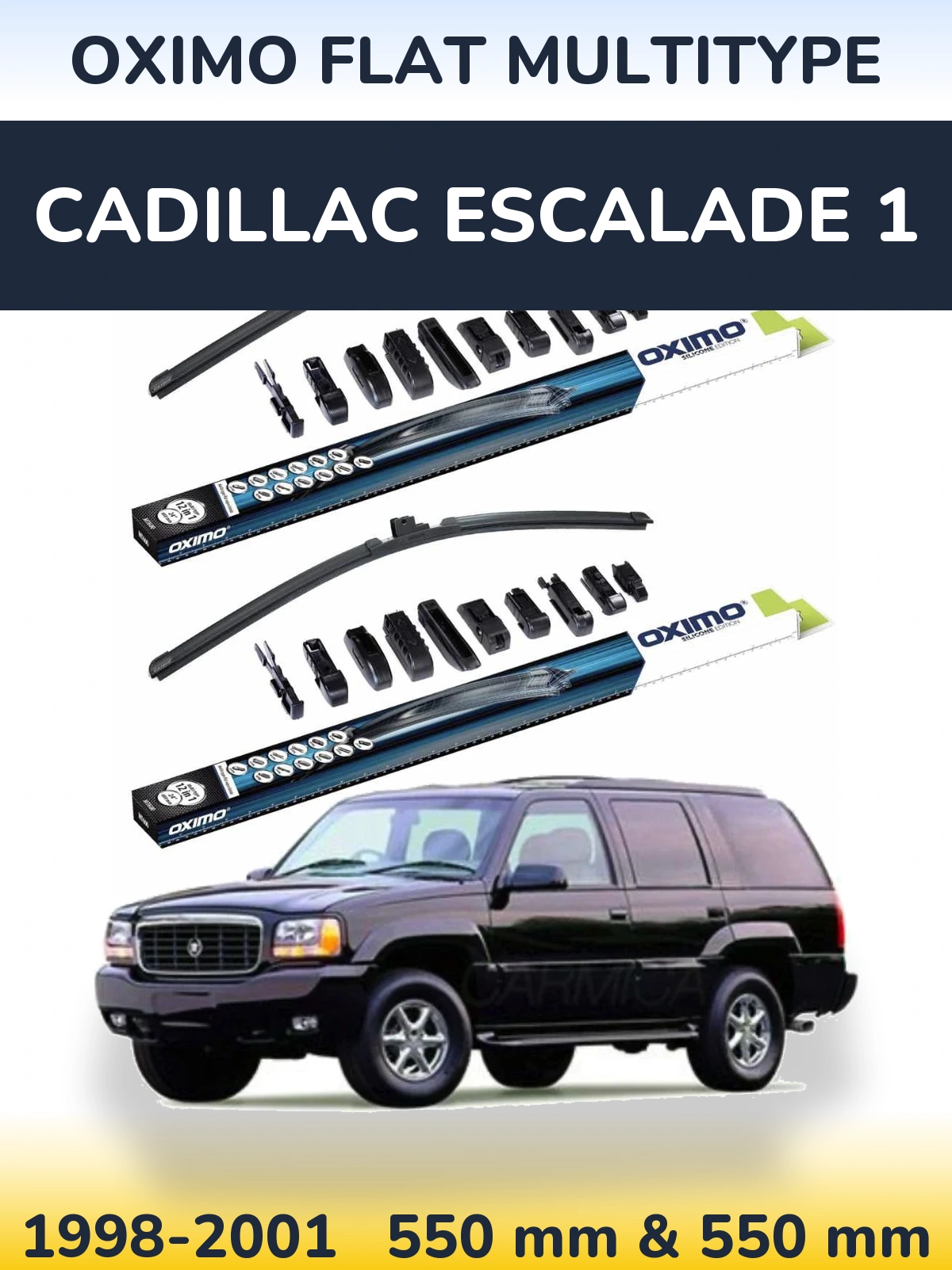 Комплект передніх щіток Oximo Flat MultiТипe 550 & 550 мм для Cadillac Escalade 1 1998-2001