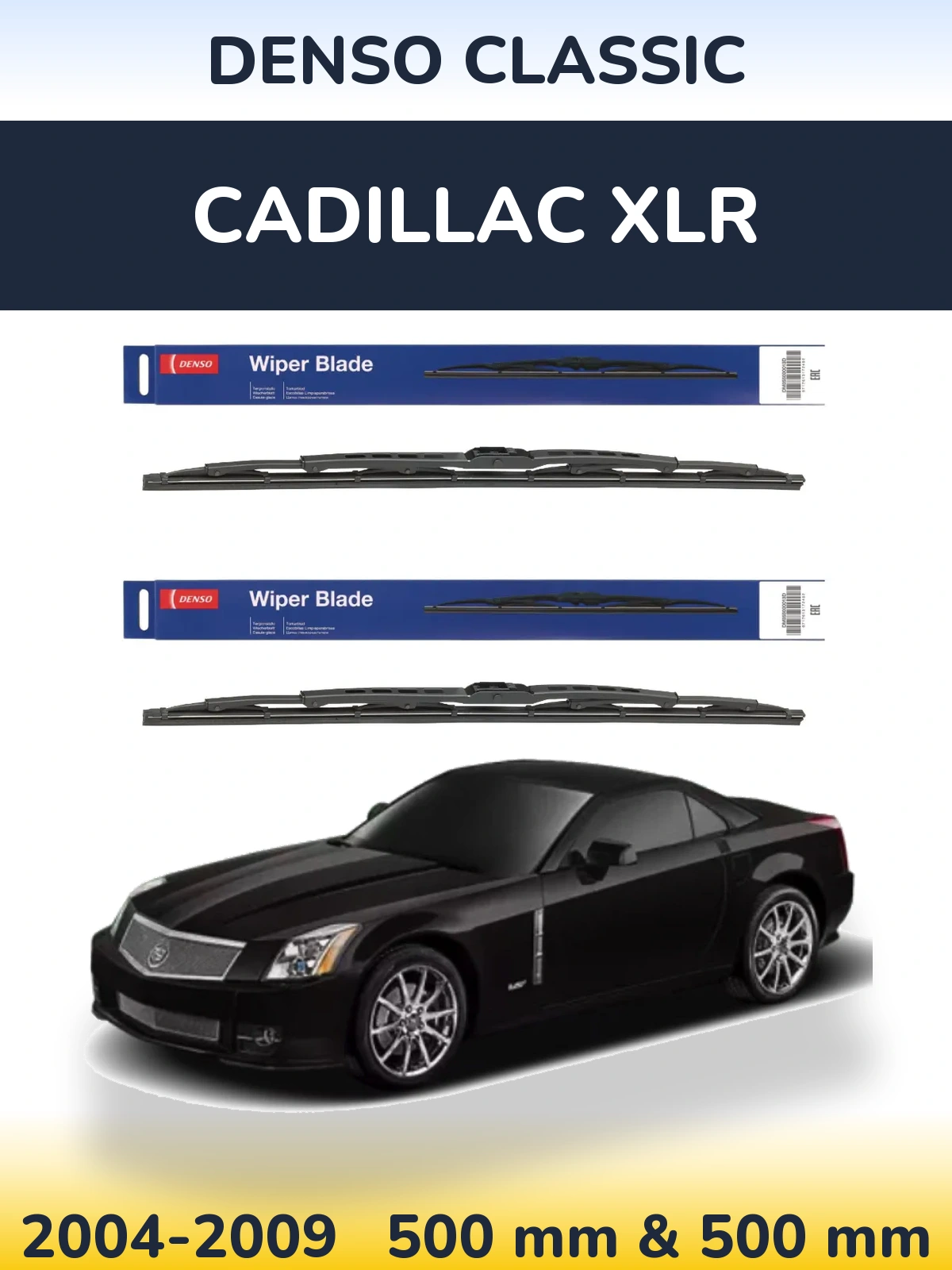 Komplet przednich wycieraczek Denso Classic 500 & 500 mm do Cadillac XLR 2004-2009