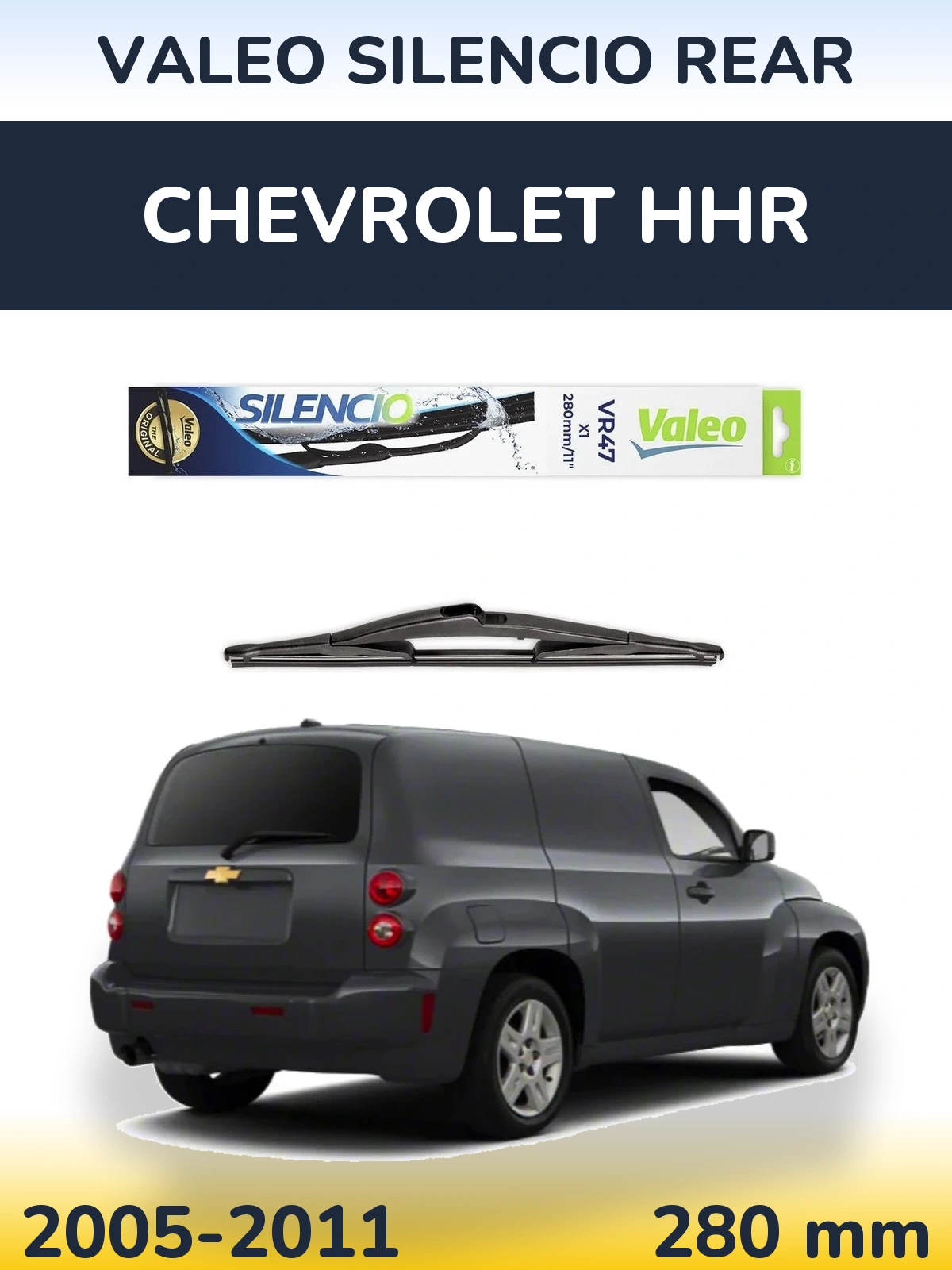 Задня щітка Valeo Silencio Rear 280 мм для Chevrolet HHR 2005-2011